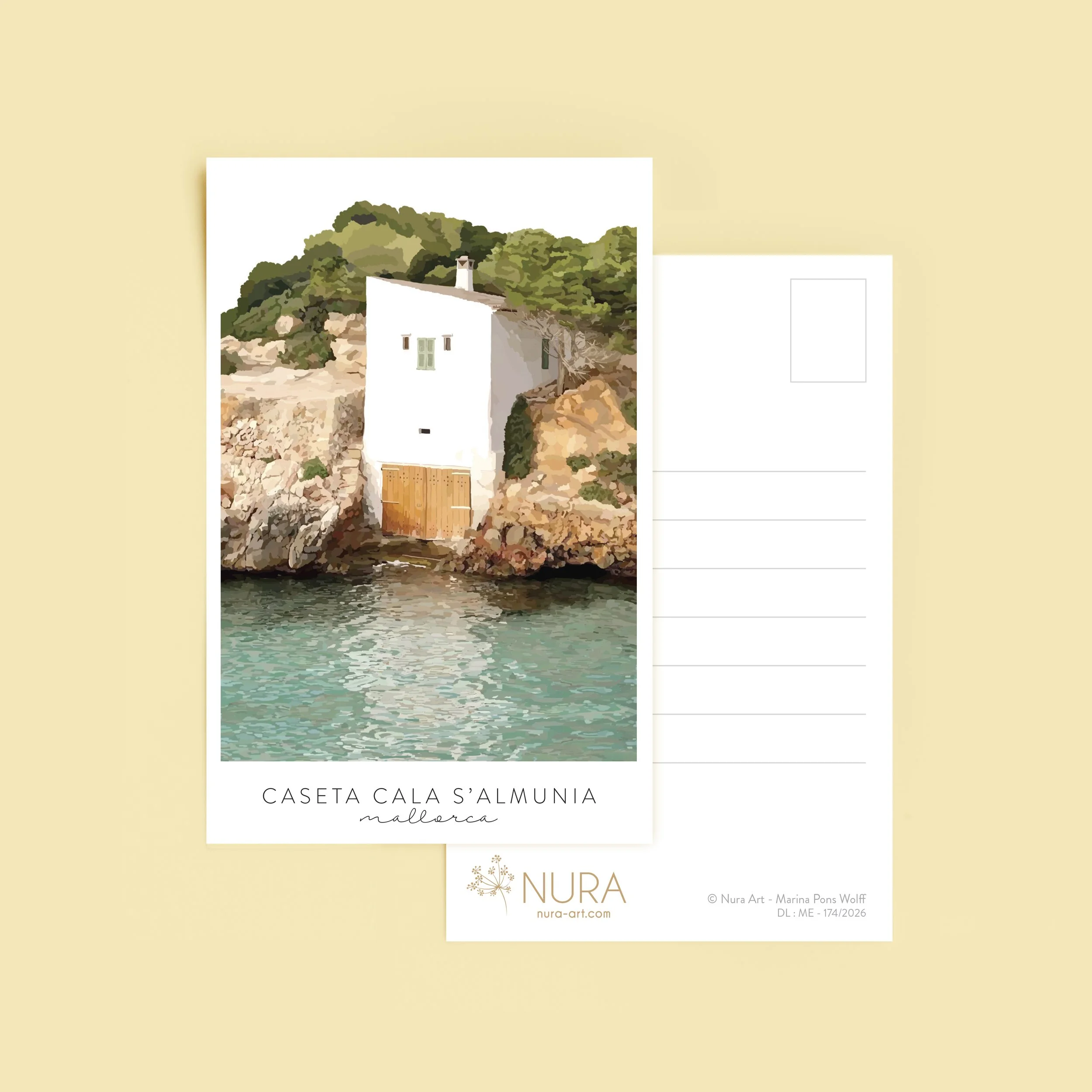 Postal Caseta Cala Almunia Mallorca