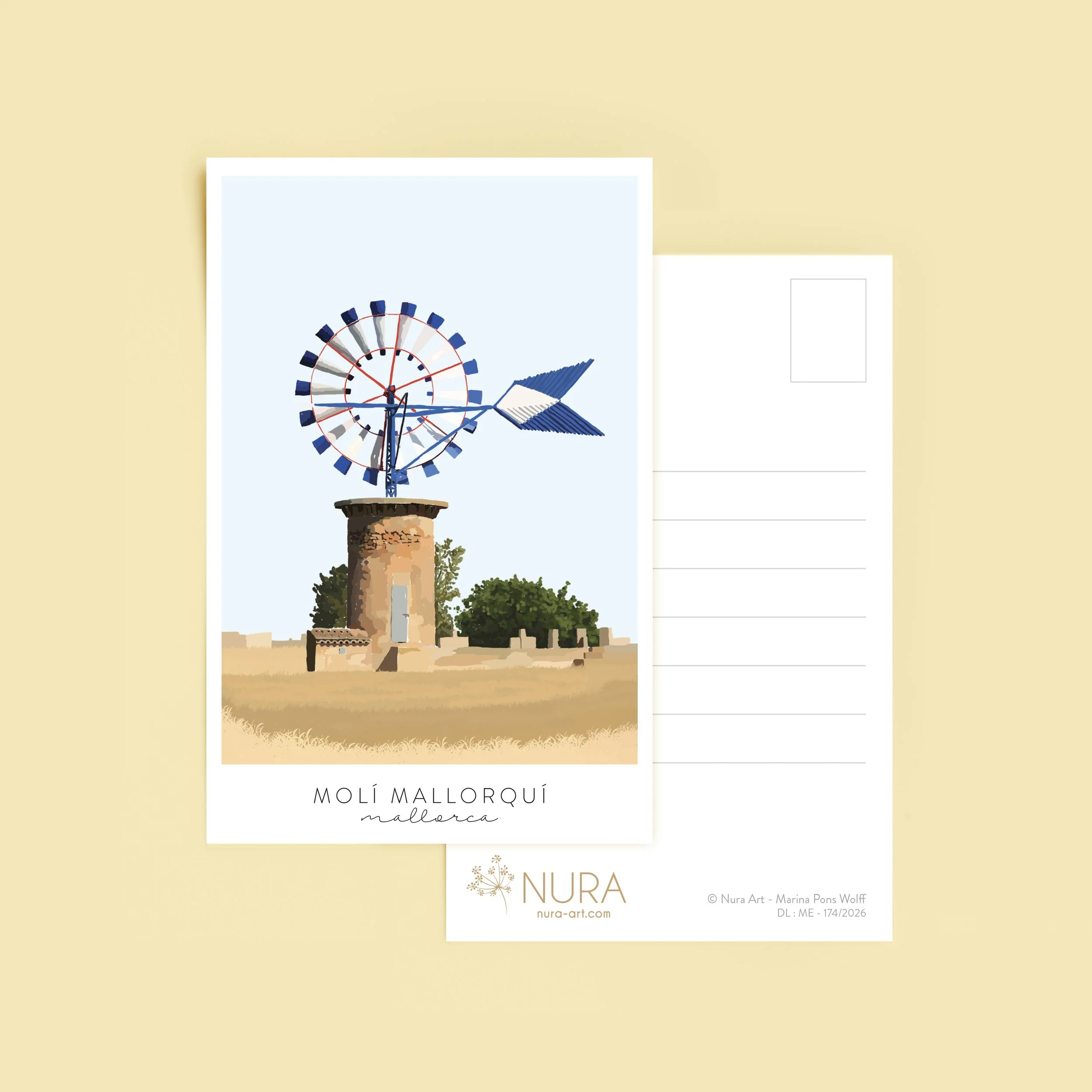 Postal de un Molino, Mallorca