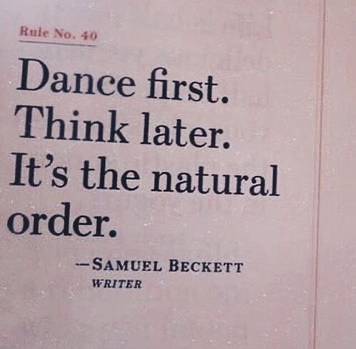 Thought for the weekend.

Rule No. 40 (I&rsquo;ll let you think about 1 to 39).

Because there&rsquo;s a daily kitchen disco here, but on Saturdays there&rsquo;s a dress code.