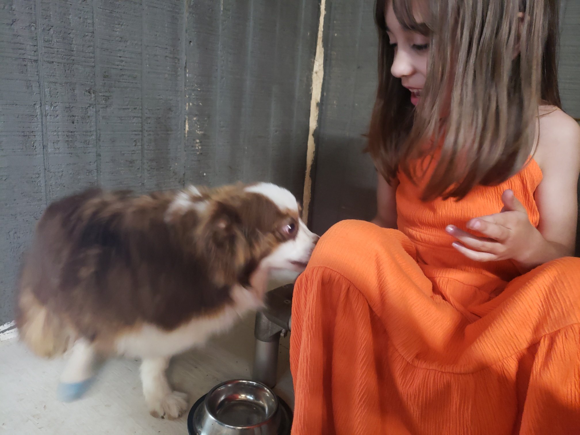 Georgie with Charlotte.