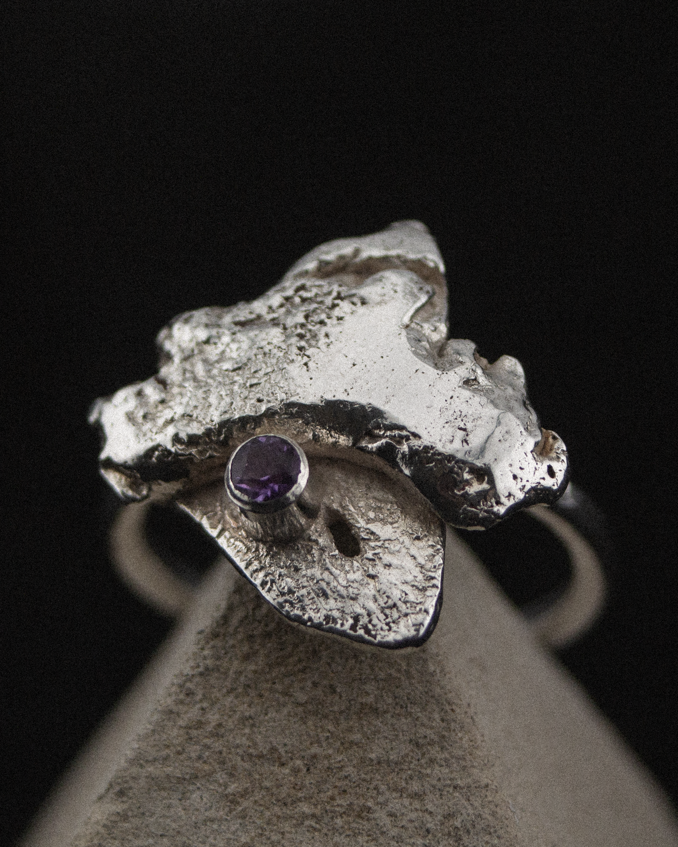 Silver Lava Ring by Spunik Jewellery
