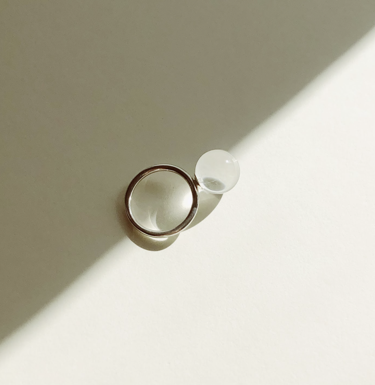 Solo Sphere Ring - Large Clear