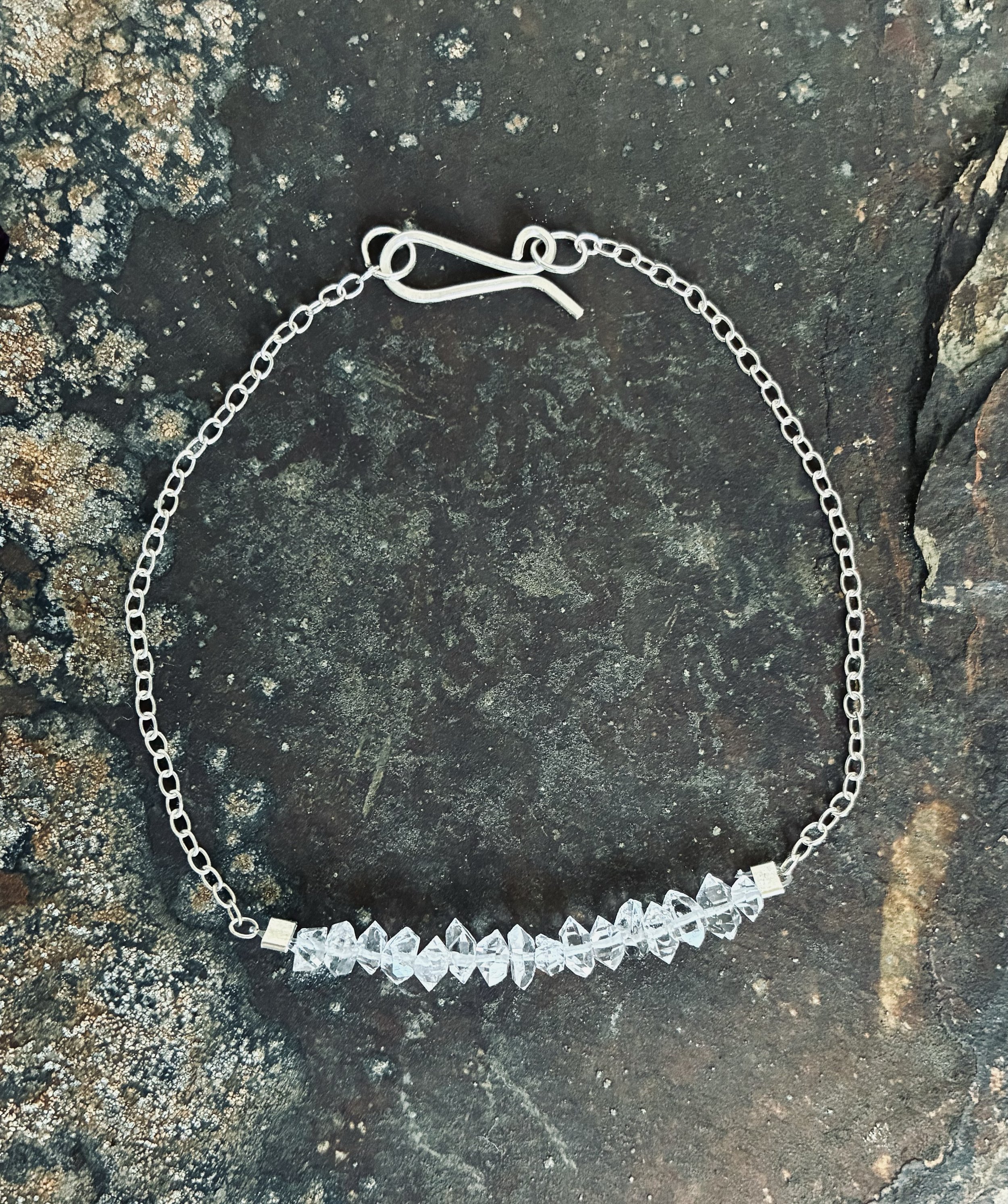 Delicate Herkimer diamond bracelet (1) Lindsay McDonagh.jpg