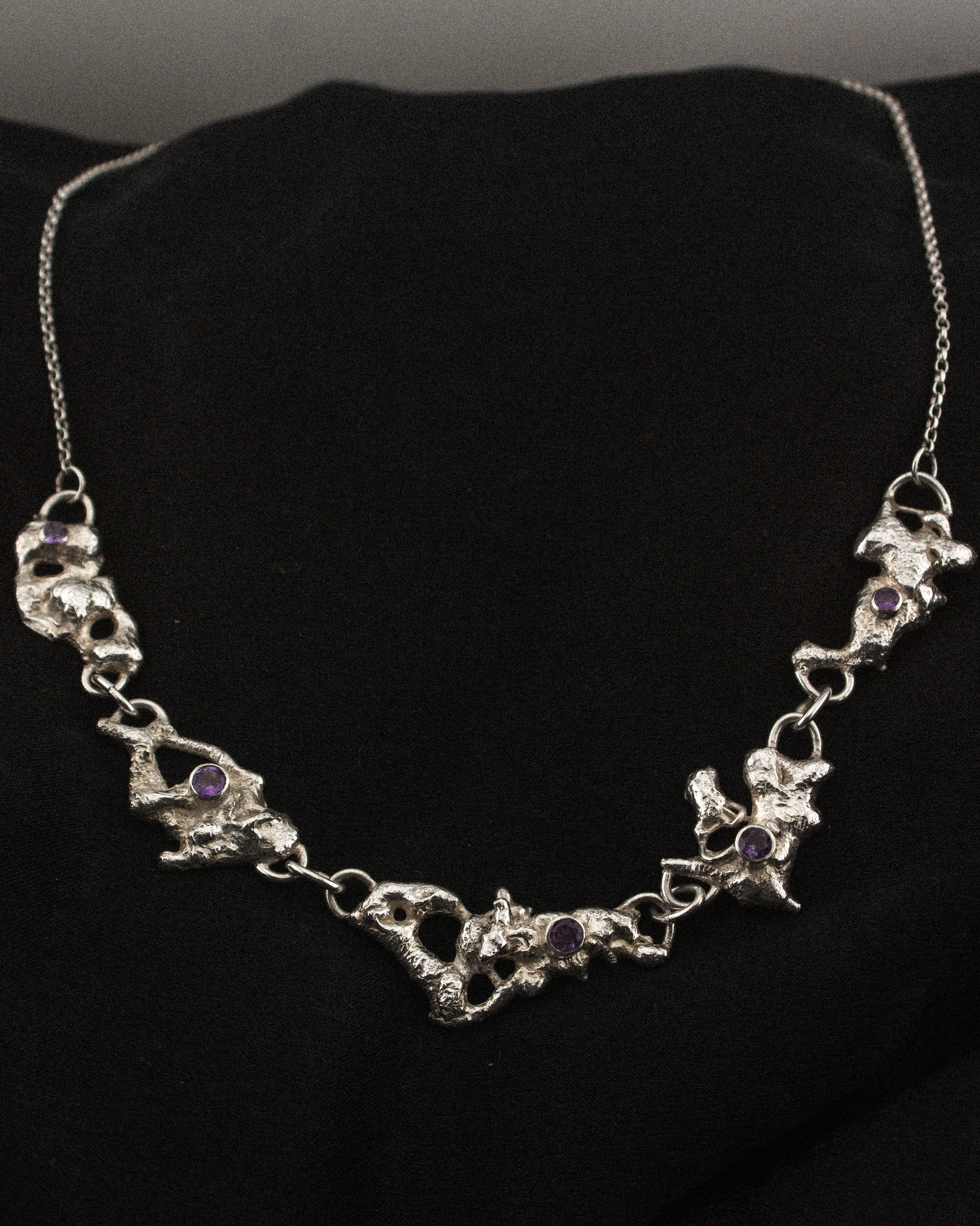 Silver Lava Necklace - Sputnik Jewellery