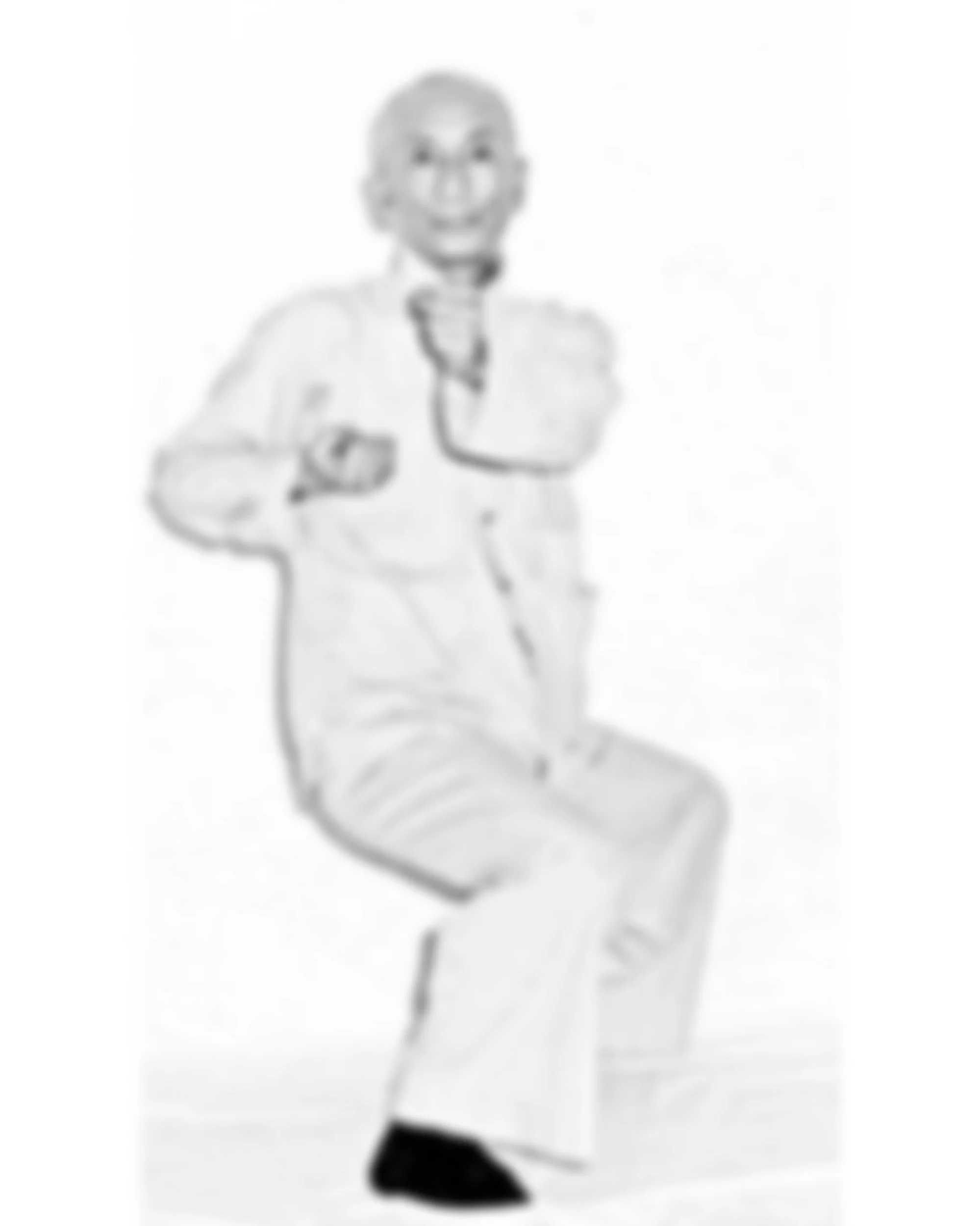 Grandmaster Yip Man in Jin Mah stance for Ving Tsun (wing chun) Kung Fu Jin Choi martial arts exercise