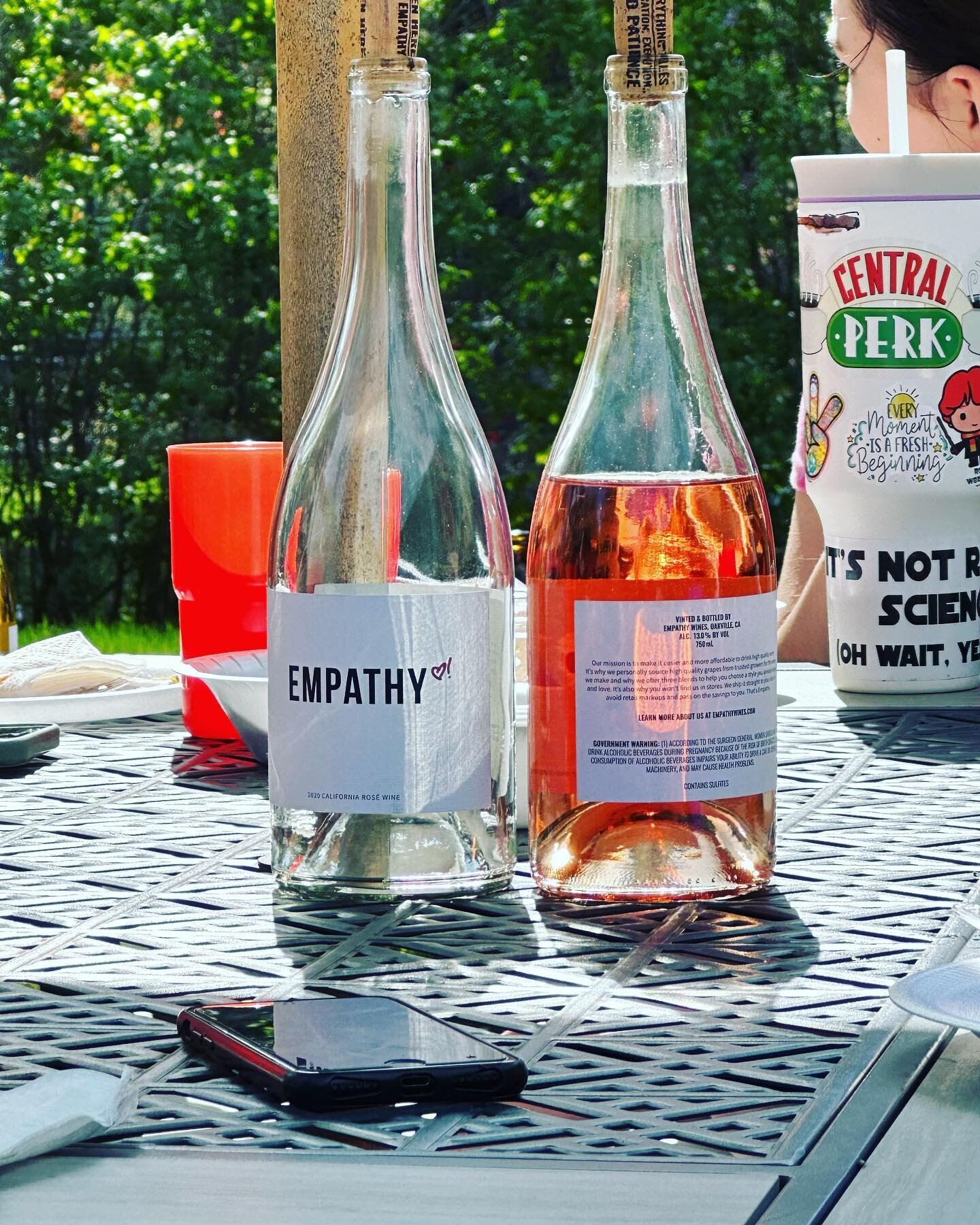 Thanks to @empathywines for making our Mother&rsquo;s Day patio dining so refreshing with the Empathy Ros&eacute; wine. So good! #wine #empathywines #garyvee #mothersday #facepunchfoods