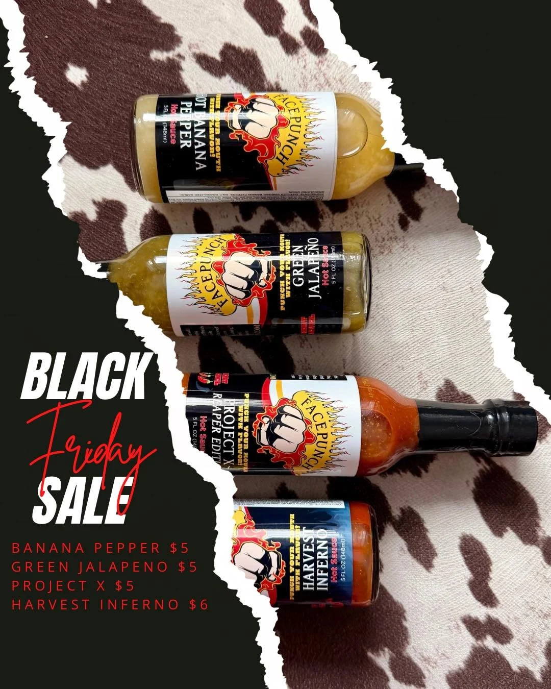 🔥 LATE AFTERNOON HEAT CHECK!
If you haven&rsquo;t grabbed your Facepunch Black Friday deals yet&hellip; what are you waiting for?!
$5 OG sauces + $6 Harvest Inferno &mdash; ALL DAY.
Stock up, gift up, load up. 🌶️💥
Prices this hot don&rsquo;t come 