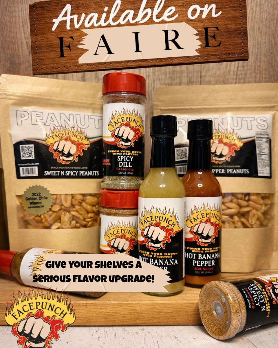 👊 Big news from the Facepunch kitchen&hellip;

You can now find Facepunch on faire_wholesale! 🌶️

That means shops, markets, gift stores, delis, and specialty food retailers can now stock their shelves with Facepunch sauces and seasonings with just
