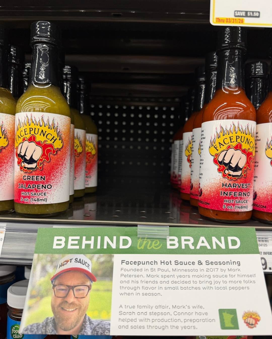 🔥 Well this is FUN. 🔥

It&rsquo;s been a few weeks since Facepunch made our debut on the shelves at Coborn&rsquo;s&hellip; and check out that hole 👀🌶️

That empty space means bottles are going home with YOU &mdash; getting drizzled, dashed, splas