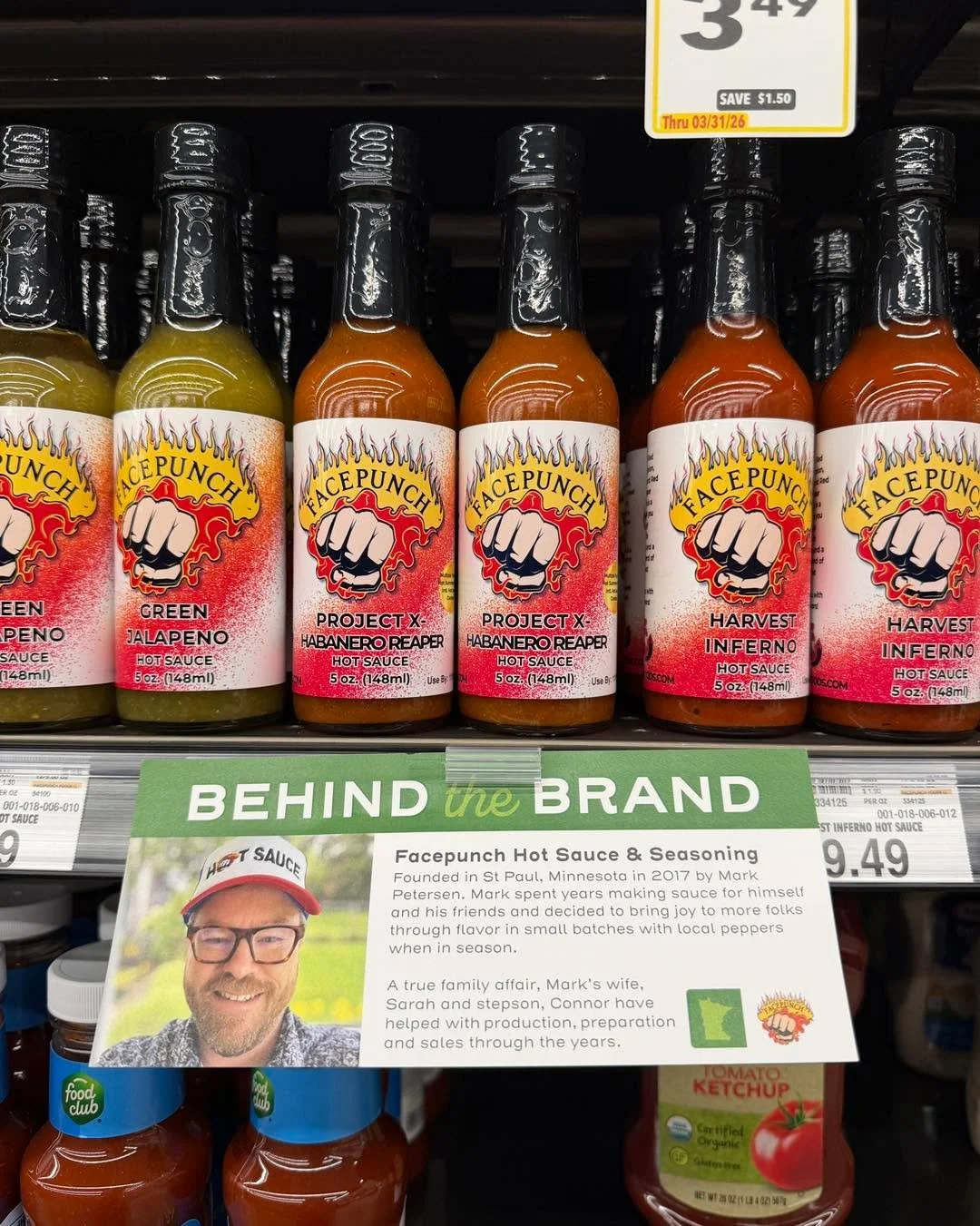 I heading over to Coborn&rsquo;s Market &amp;Table in Plymouth, MN today from 1-5 to demo sauces, snacks, and seasonings! Come by and check out the new store and get Facepunched with flavor&trade;️

 #facepunched #facepunched4life #HotSauceLove #Face