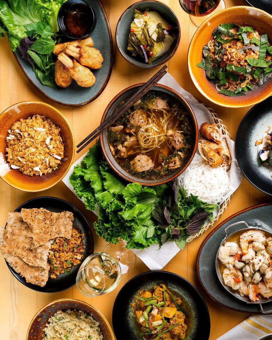 We'll take the 'one of everything' please and thank you...

Our doors are open for:
Dinner service: Wed-Sun 4-9pm 
Brunch: Sunday 10am-2pm

#foodspread #foodiegram #chicagorestaurants #eats #chieats #vietnamesefood #chifoodie #pilsenchicago