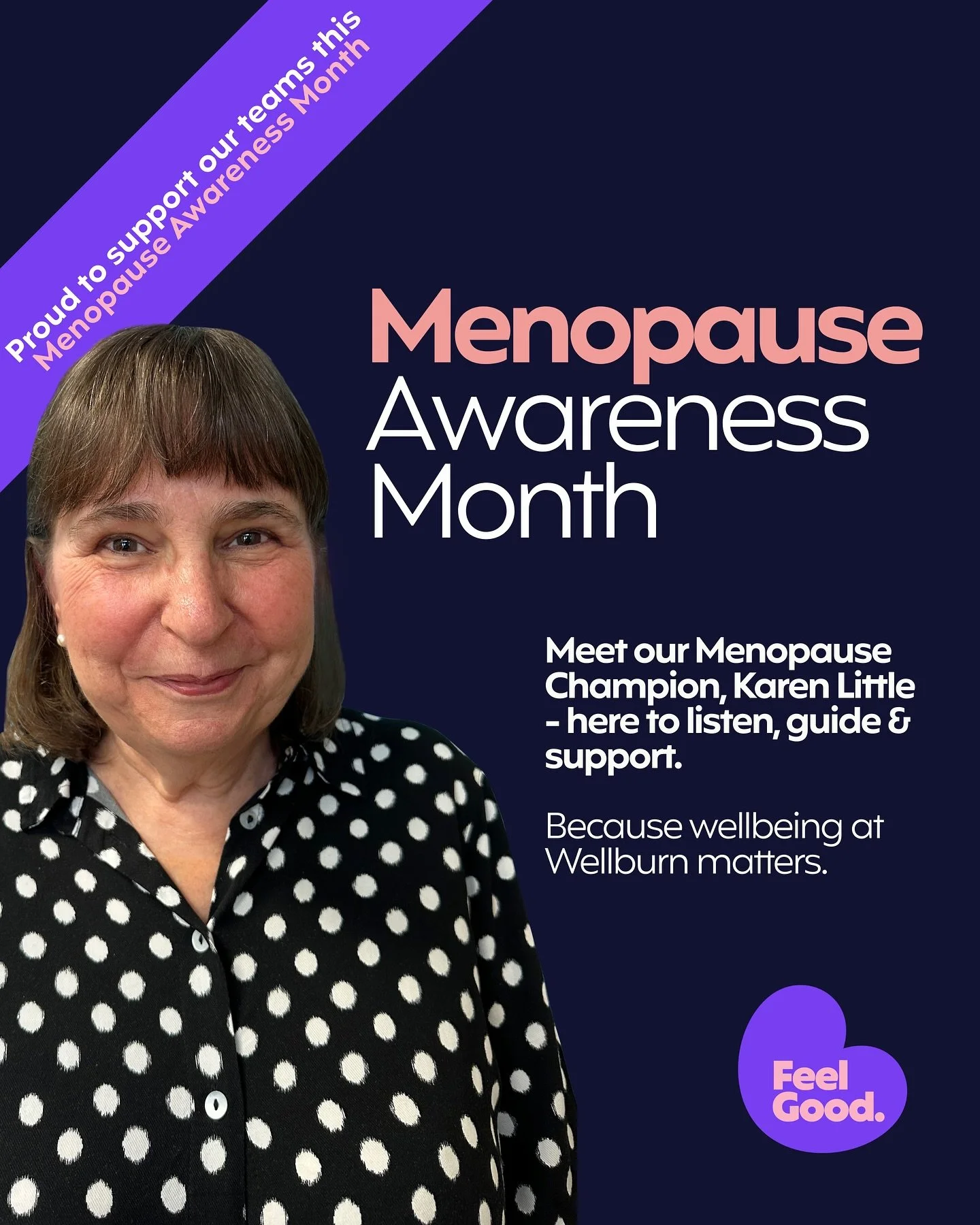 October is #MenopauseAwarenessMonth💜
Here at Wellburn, we’re proud to stand by our teams and support open conversations around menopause. With a predominantly female workforce, we take this seriously that’s why we’ve introduced a