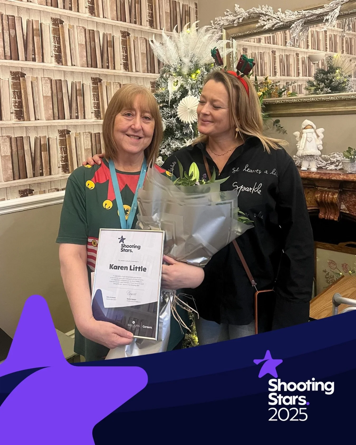 We are proud to present Wellburn&rsquo;s Shooting Star Award to Karen Little, a Team Leader at Ryton Towers!💫

With over 30 years at Ryton Towers, Karen&rsquo;s positivity, dedication and leadership have made a lasting impact on everyone around her.