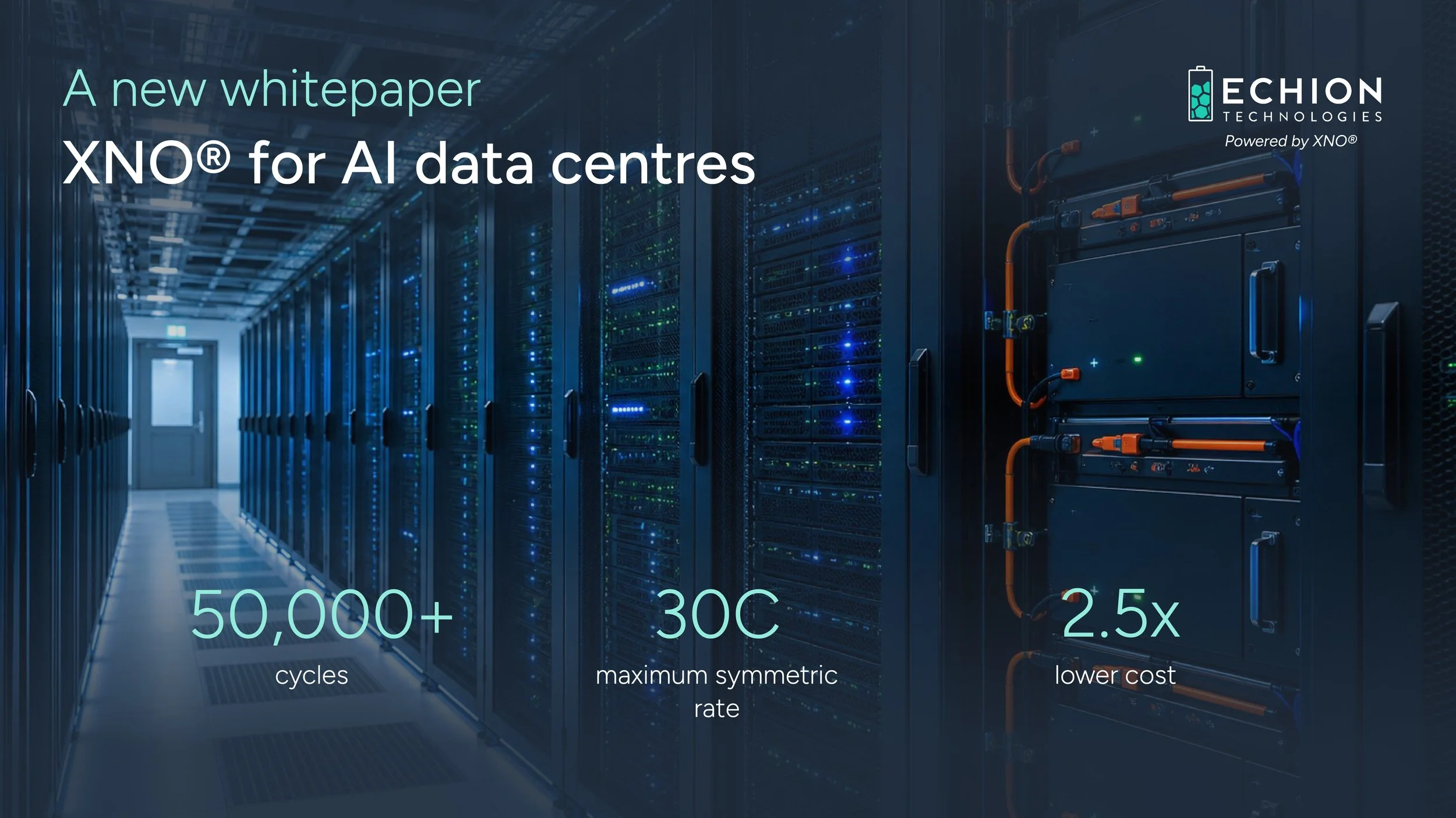 XNO® for AI Data Centres: High-power batteries for the demands of AI