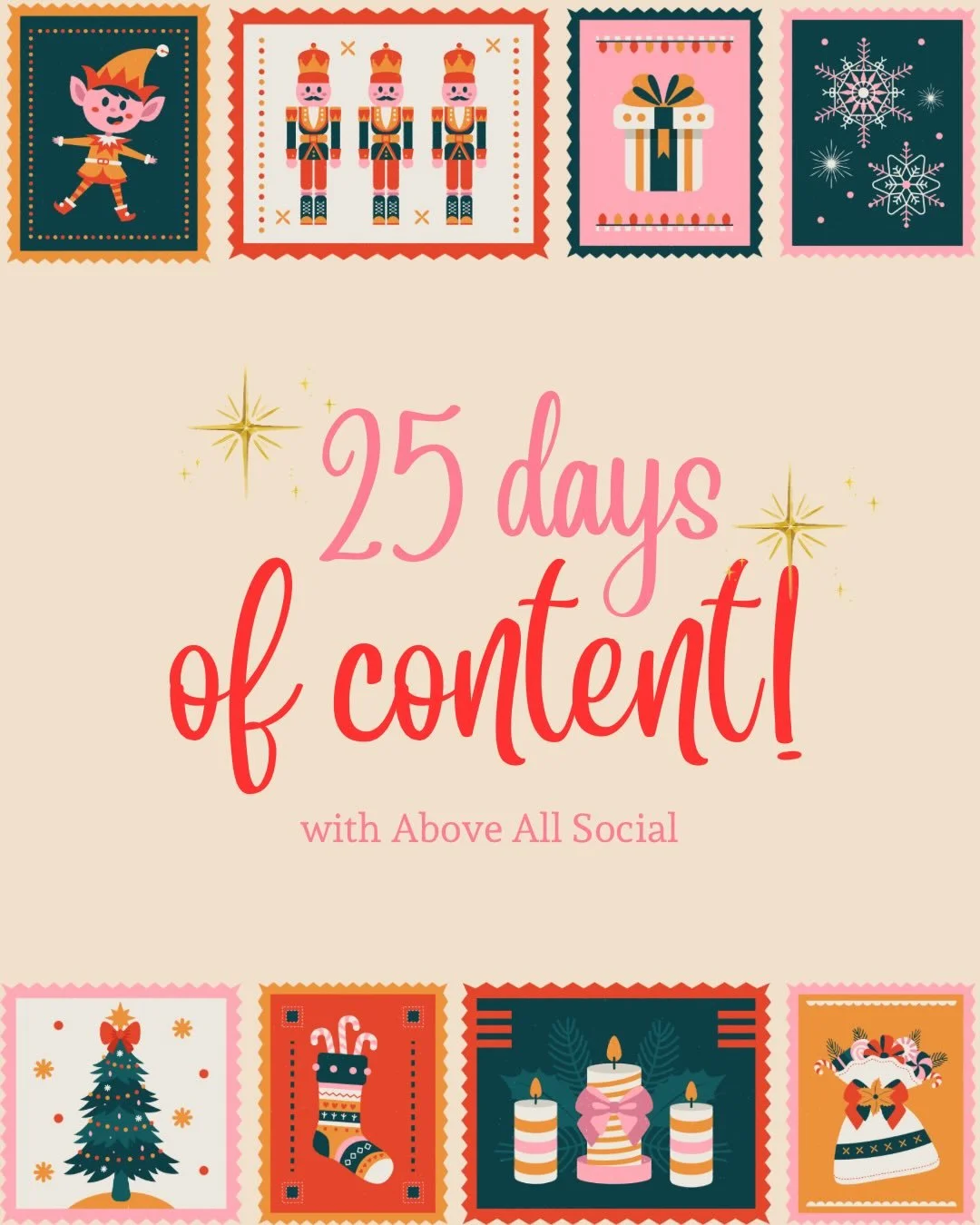 I&rsquo;m starting a 25-day challenge where we all post daily AND lift each other up this December! ⭐️

Here&rsquo;s how it works:
1️⃣ Post once a day for 25 days
2️⃣ Use the hashtag #AboveAllSocial25
3️⃣ Tag @aboveallsocial if you want so we can che