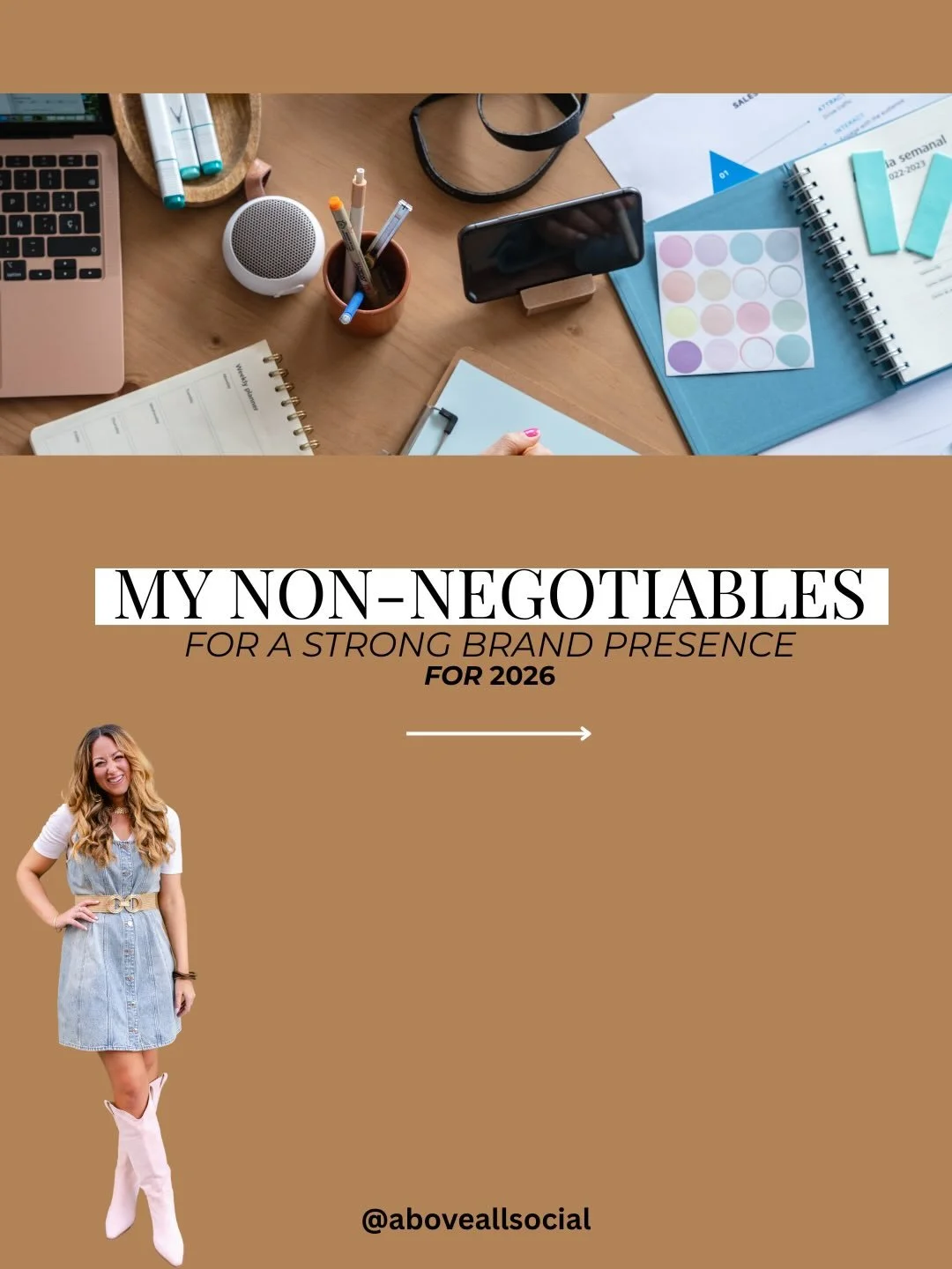 My non-negotiables for a strong brand presence in 2026 🤎

👉Your brand needs clarity, consistency, and a purpose behind every post.

If people can&rsquo;t tell what you do and why they should trust you in a few seconds&hellip; your content isn&rsquo