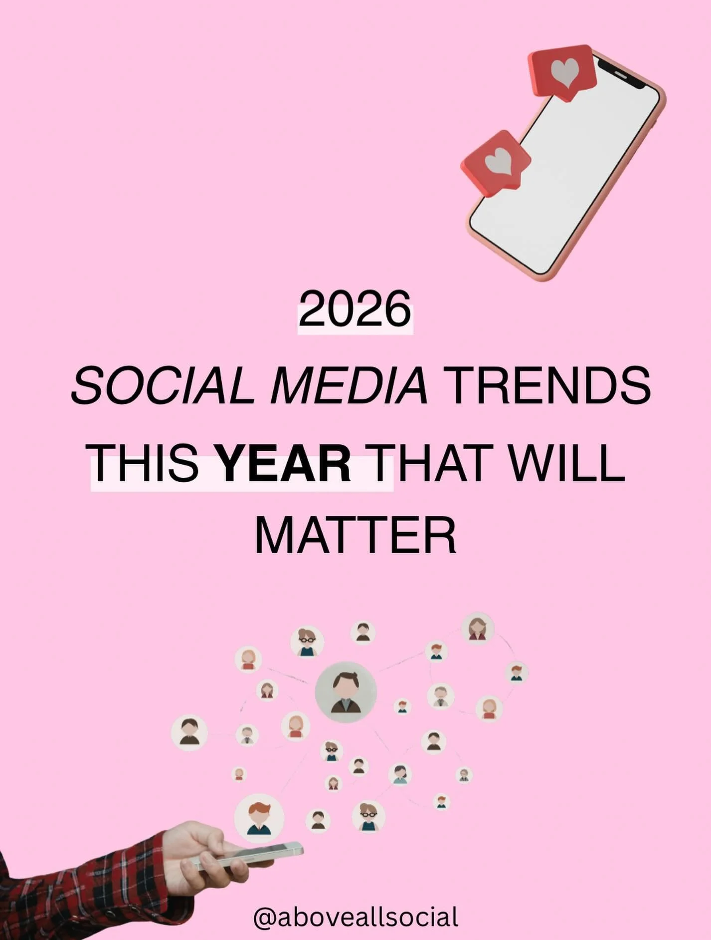 My honest social predictions for 2026 social media trends! ✨⤵️
 🤍aesthetic consistency > viral chaos 🤍smaller audiences, higher engagement 🤍brands showing their real personality 🤍intentional posting beats daily posting

If your goal this year 