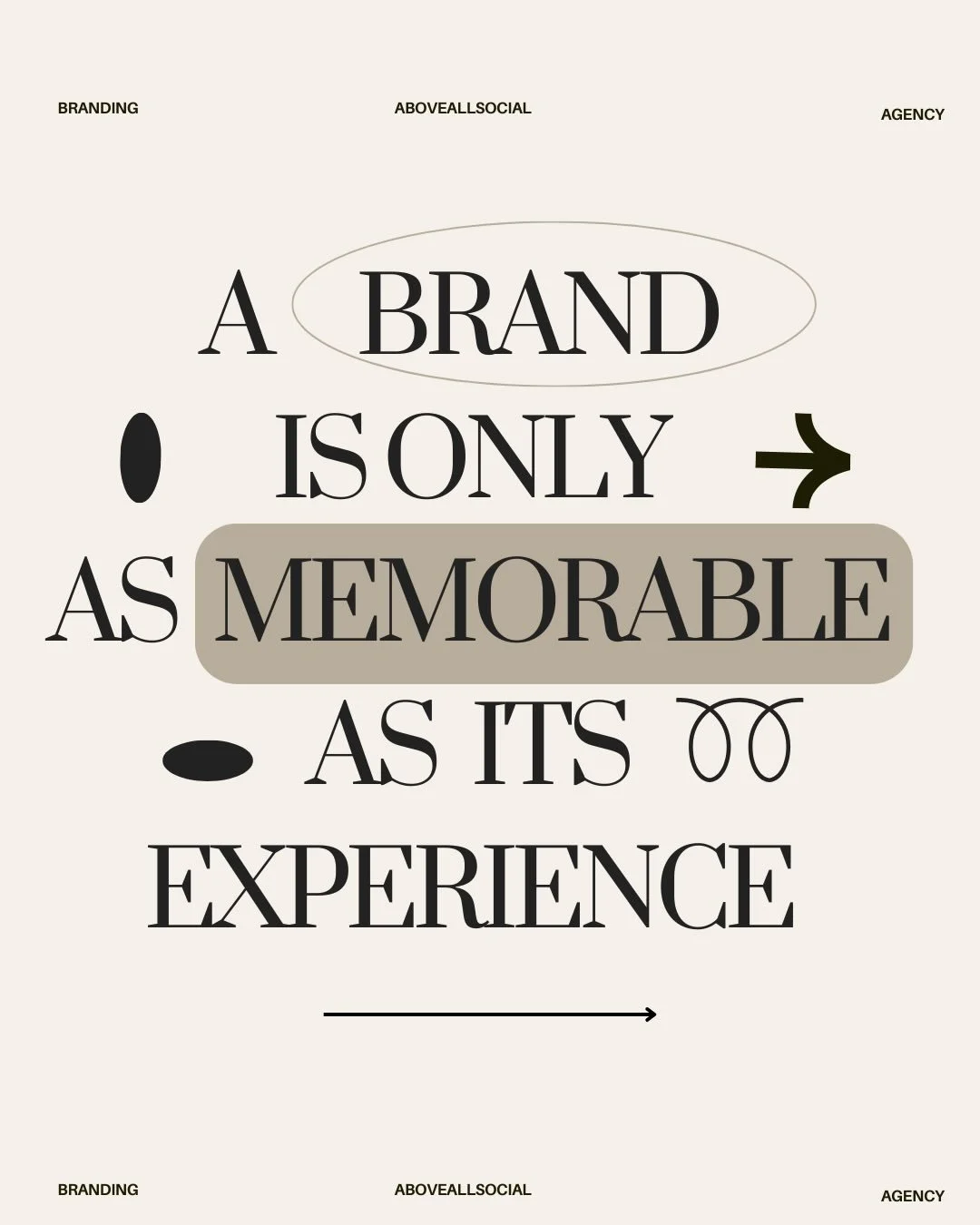 A brand isn&rsquo;t remembered because it posts more. It&rsquo;s remembered because of the experience it creates. ❤️

People don&rsquo;t remember algorithms. They remember how you made them feel. ✨

Focus on: 
Clarity.
Consitency.
Audience understand