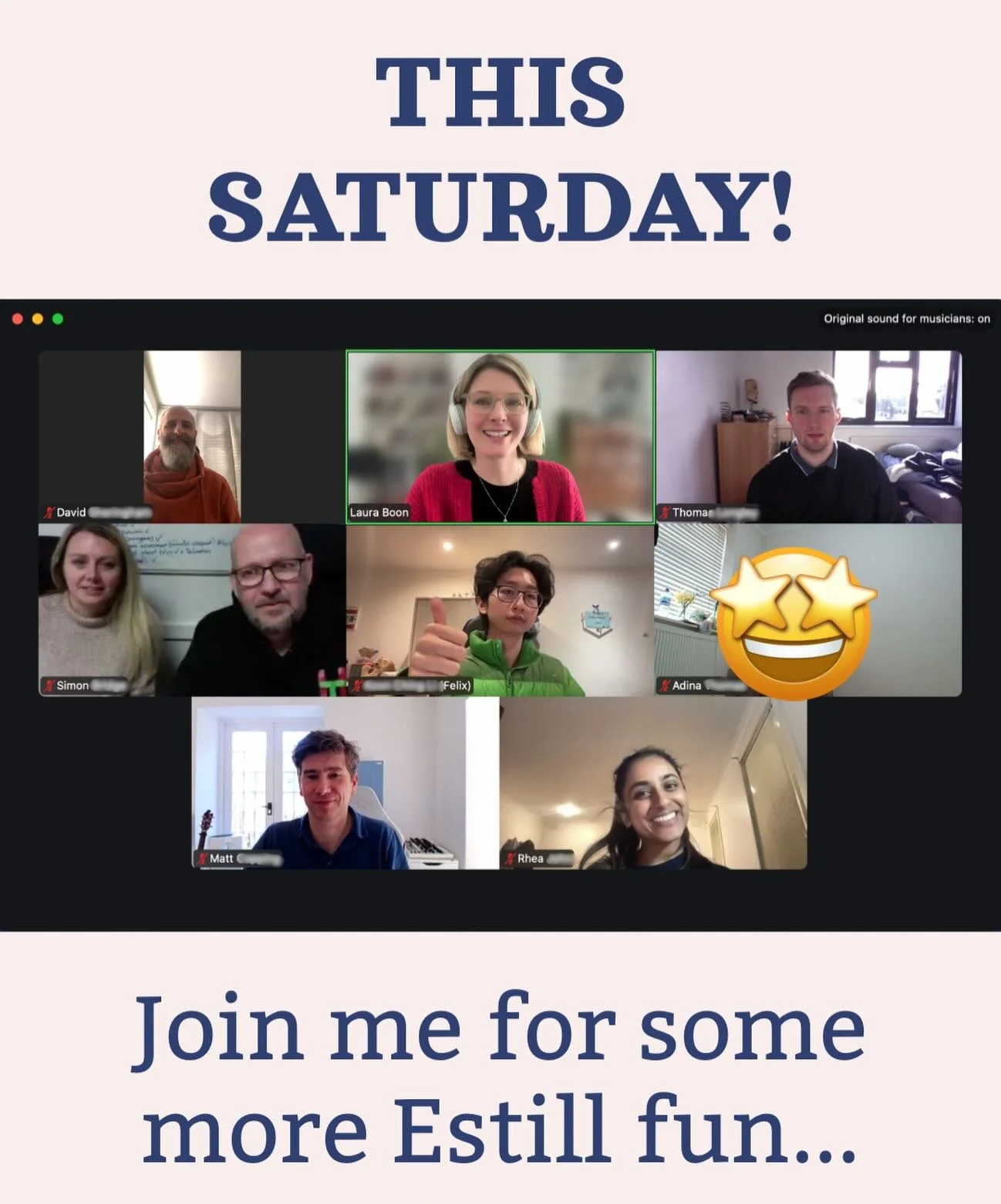 ⚡️Are you curious about how your voice really works? Want to learn better vocal control?

Join me online for a live Introduction to Estill Voice Training and discover practical tools to understand and transform your voice.
This Saturday - 14 March 09