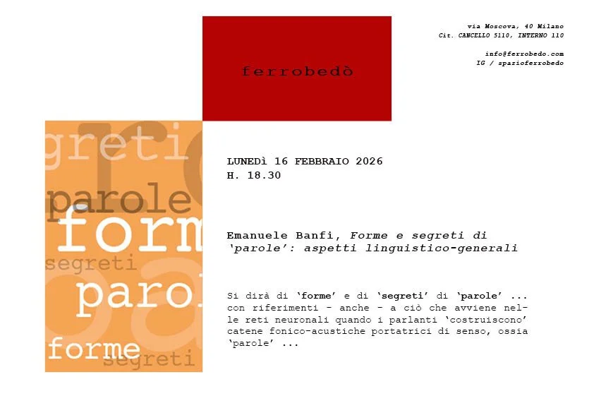 Emanuele Banfi, Forme e segreti di ‘parole’: aspetti linguistico-generali