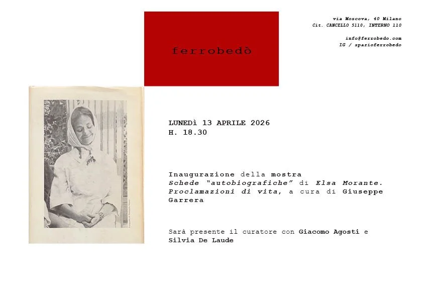 Inaugurazione della mostra Schede “autobiografiche” di Elsa Morante. Proclamazioni di vita, a cura di Giuseppe Garrera