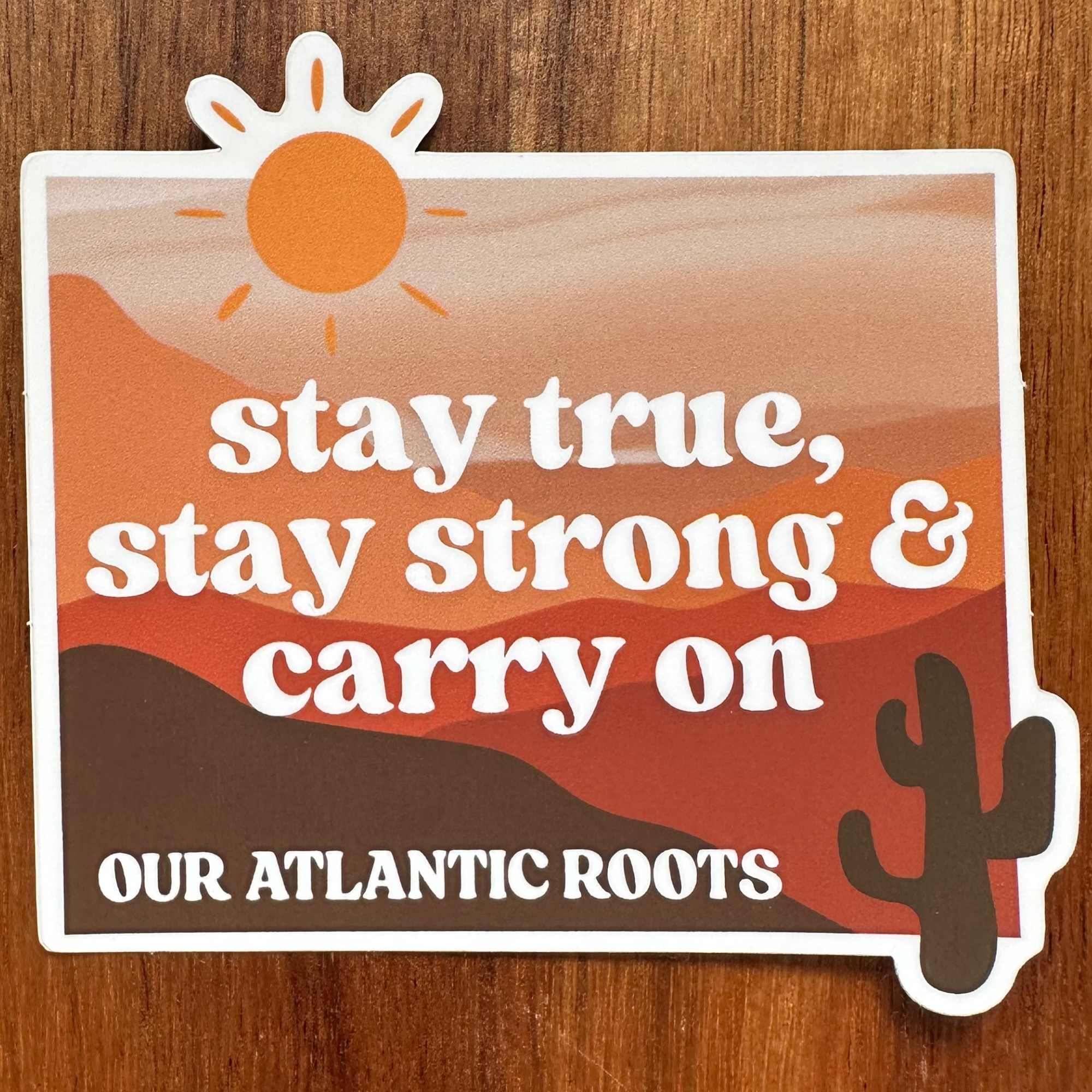 'Carry On' Desert Sticker — OUR ATLANTIC ROOTS