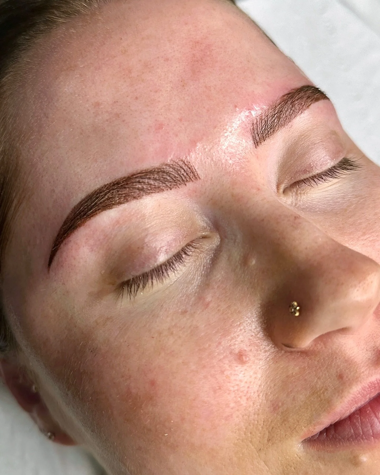 My client had been thinking about doing her brows for a long time &mdash; and today she did. We created nano combo brows using machine hairstrokes for a natural front, blending into soft shading through the body and tail. This technique is perfect fo