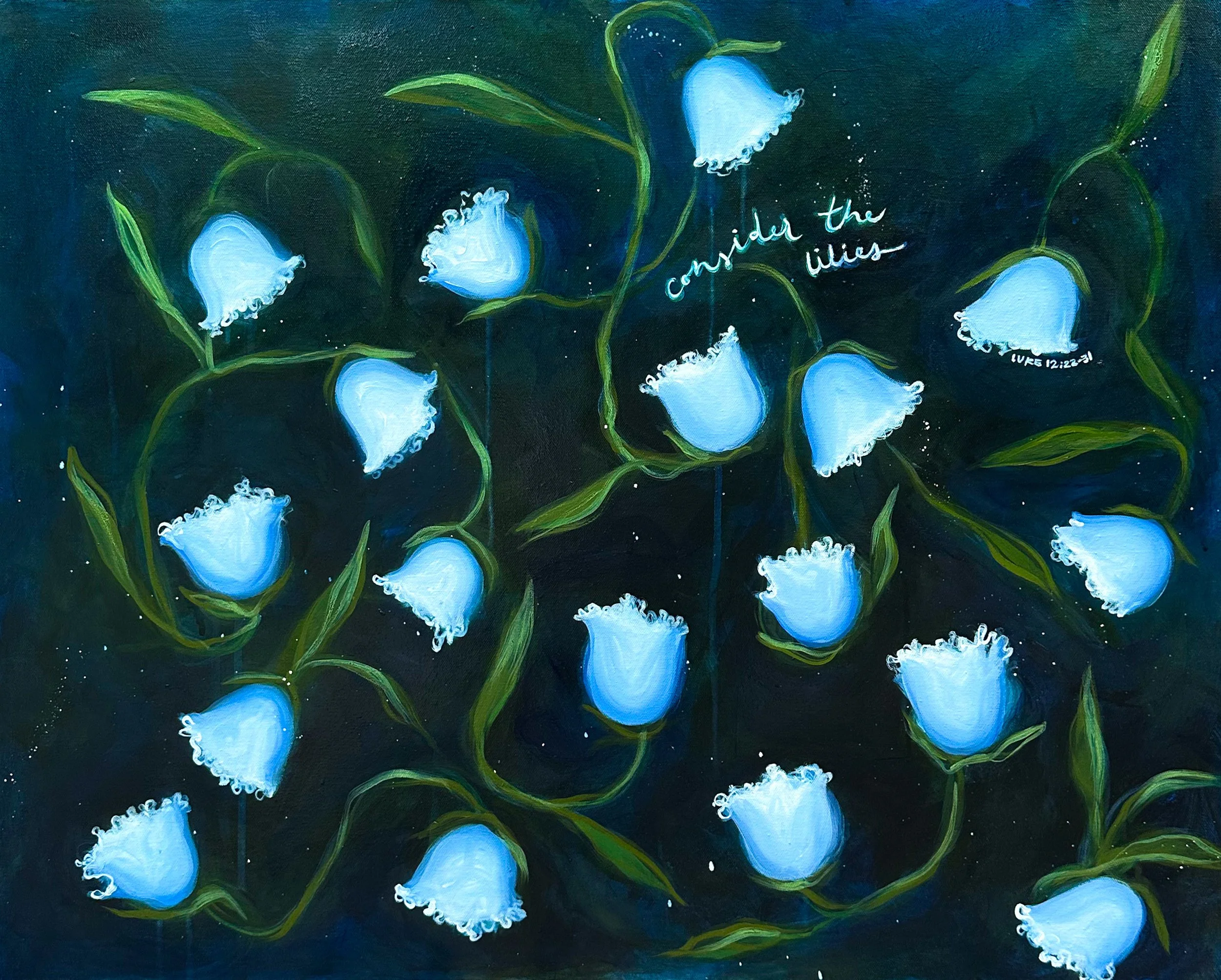 "Consider the Lilies" 24x36 Oil on Canvas