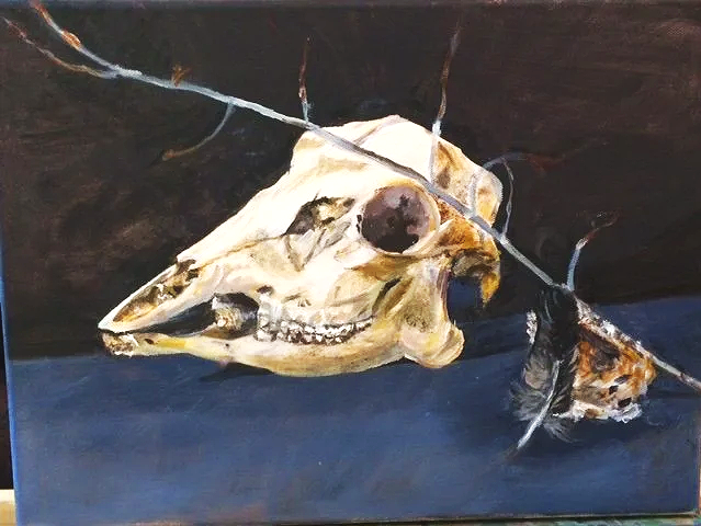 Still Life with Deer Skull