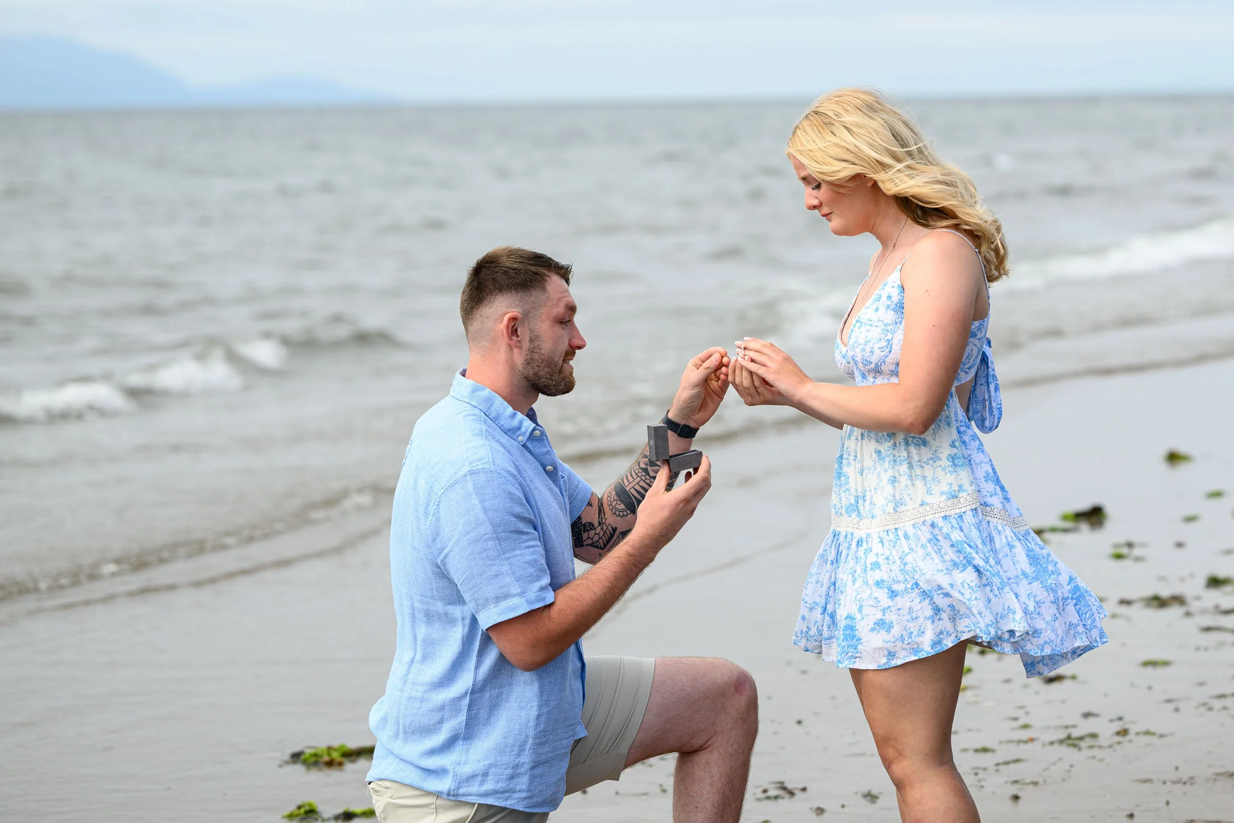 Croy Beach Surprise Proposal Romantic Engagement in Ayrshire