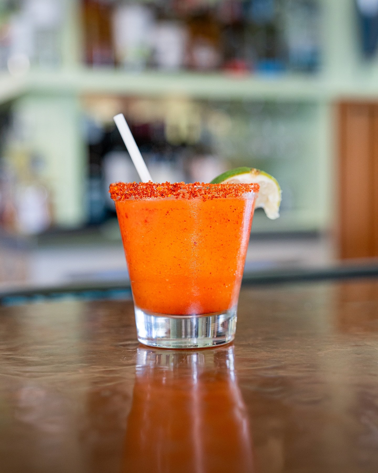 Get a taste of something bold with our Chilanga! 🍹 A refreshing El Jimador frozen margarita with a twist of orange, a splash of Valentina, and a spicy chile rim. Perfect for those who like a little kick with their sip! 🔥🌶️

#Chilanga #ElAlmaEats #