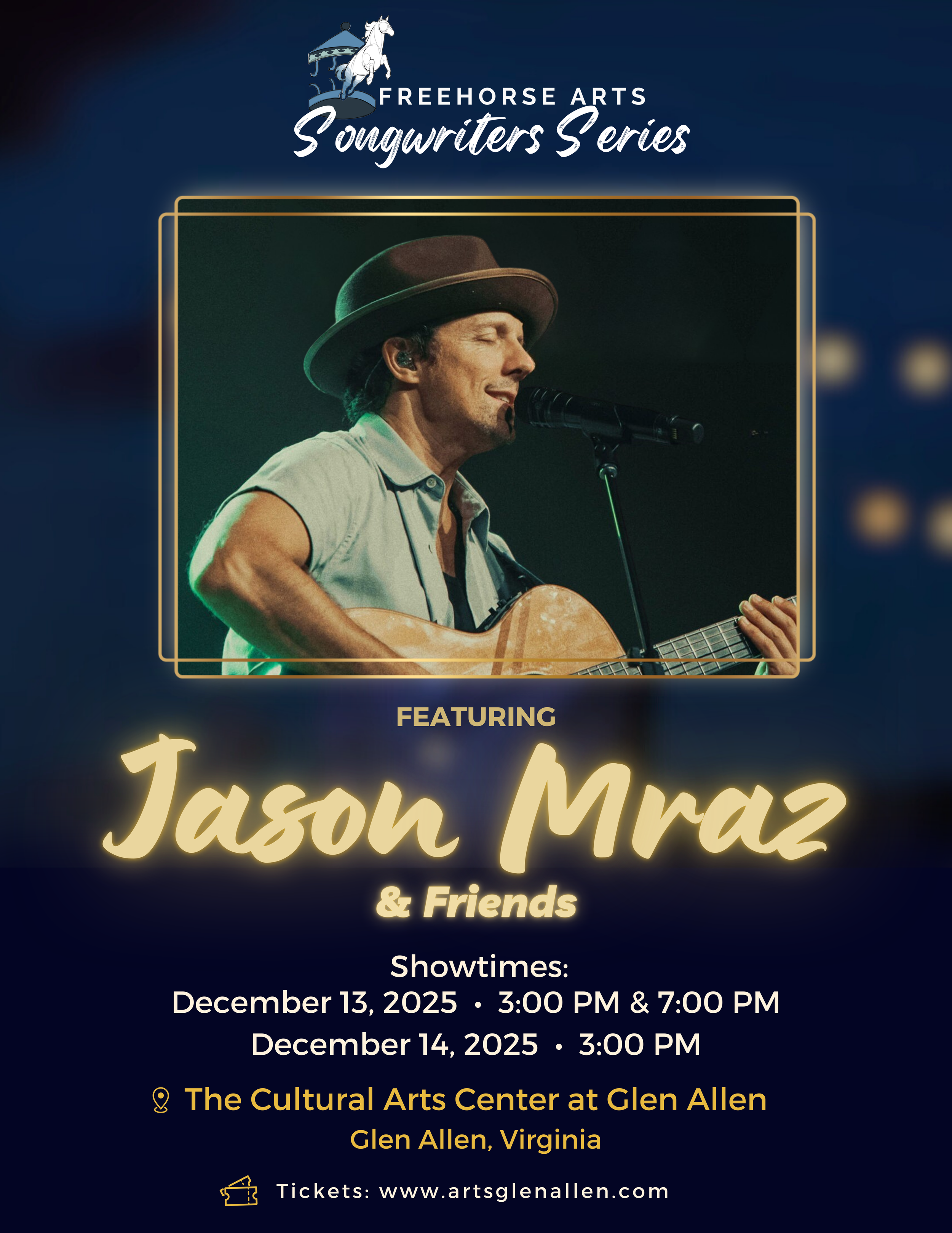 FreeHorse Arts Songwriters Series featuring Jason Mraz