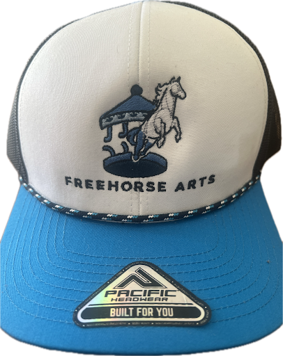 Blue/Black/White Hat with Mesh Back