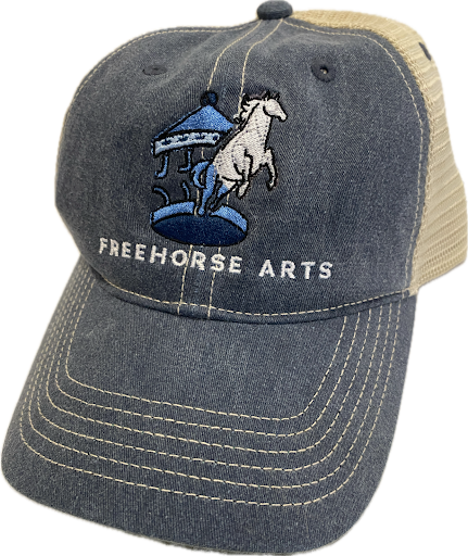 Vintage Style Distressed Navy Mesh Back Baseball Hat