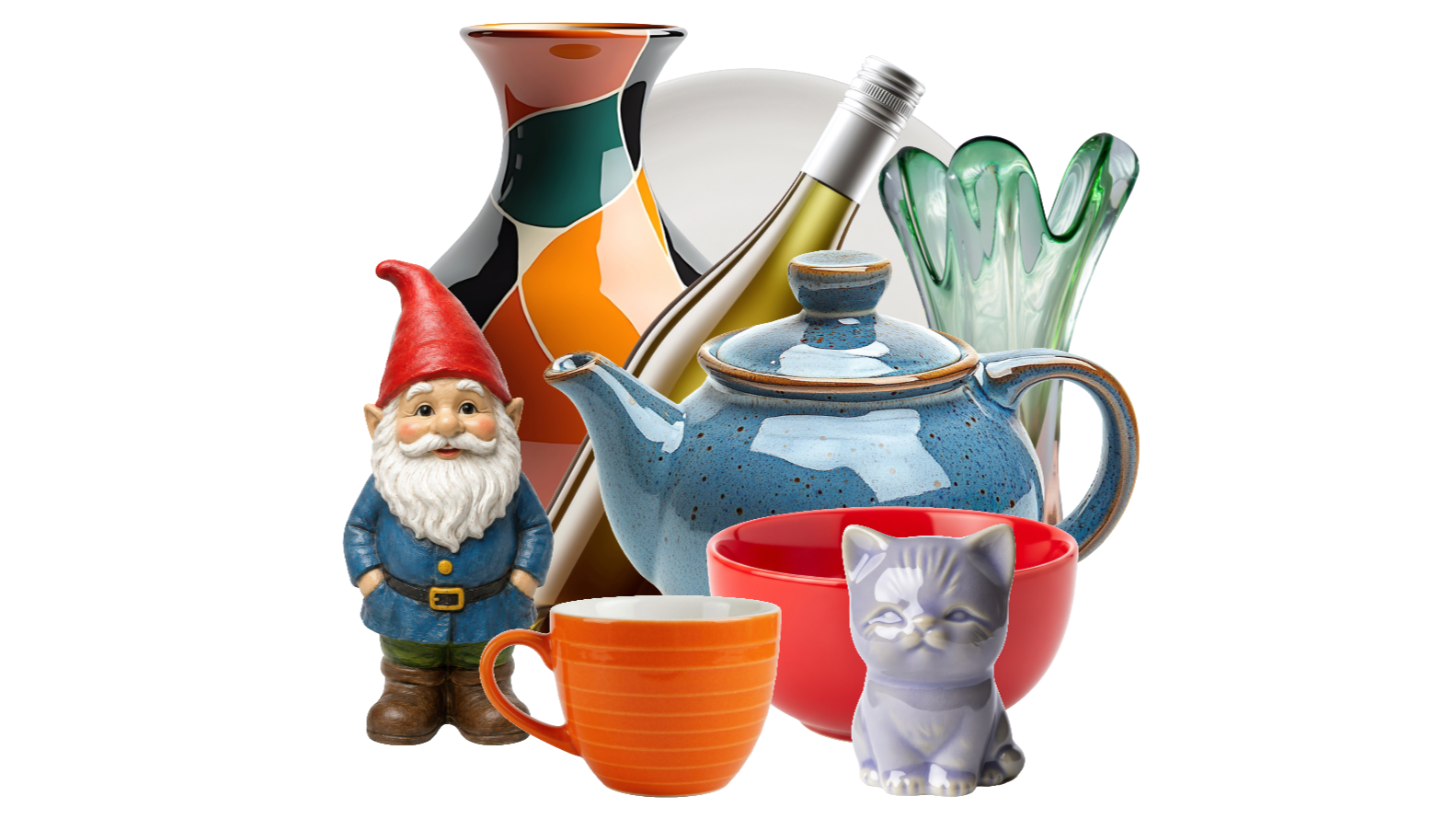 Miscellaneous glass pieces