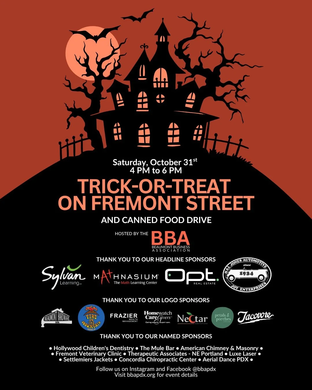 🎃👻 TRICK-OR-TREAT ON FREMONT STREET IS BACK! 🍬🦇

Join us Saturday, October 31, from 4&ndash;6 PM for a spooktacular evening of trick-or-treating, local vendors handing out candy, a Haunted Hallway, and a canned food drive! 🧡

📍 NE Fremont Stree