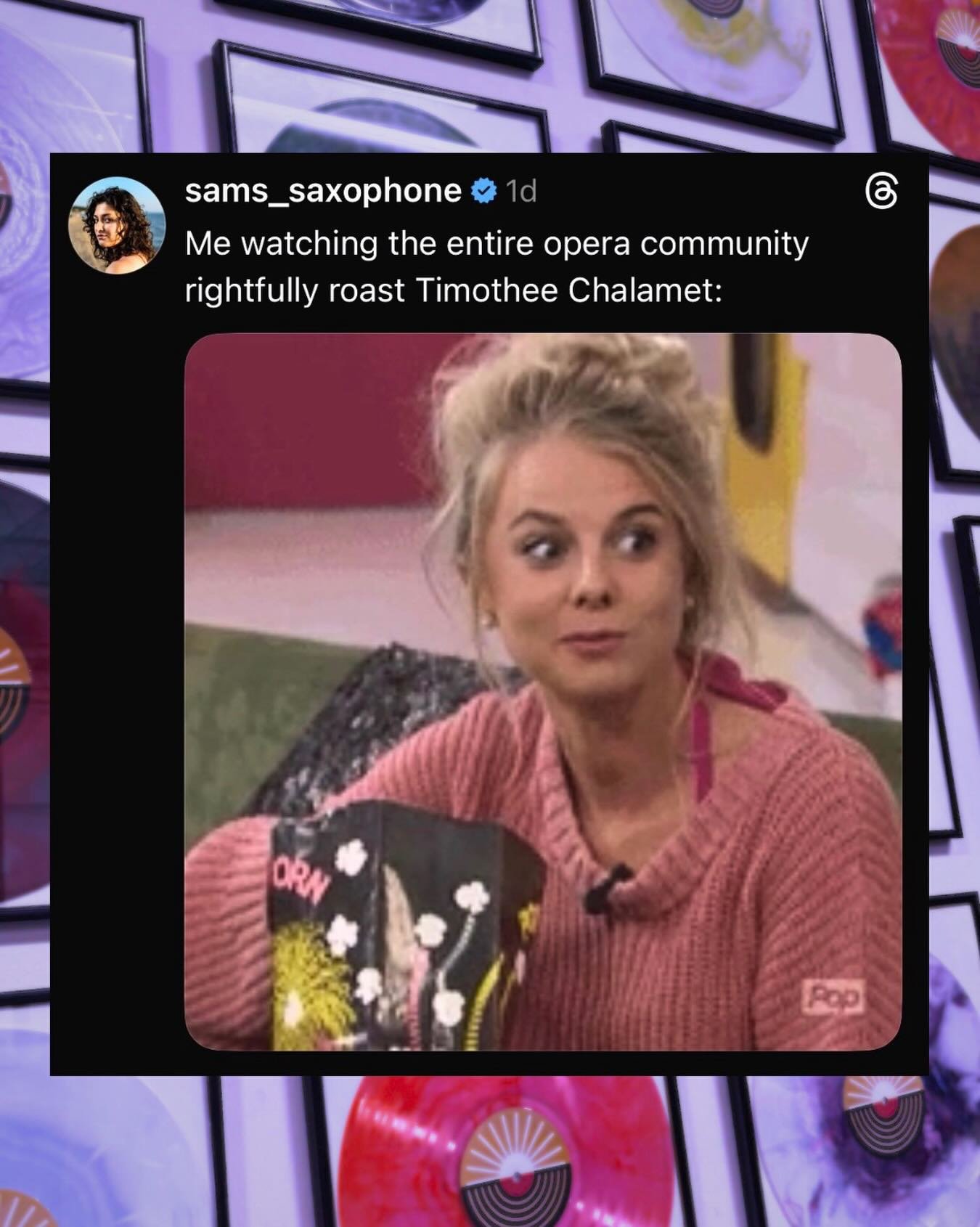 Apparently a screenshot of this is going around on the clock app, so drop your favorite opera in the comments