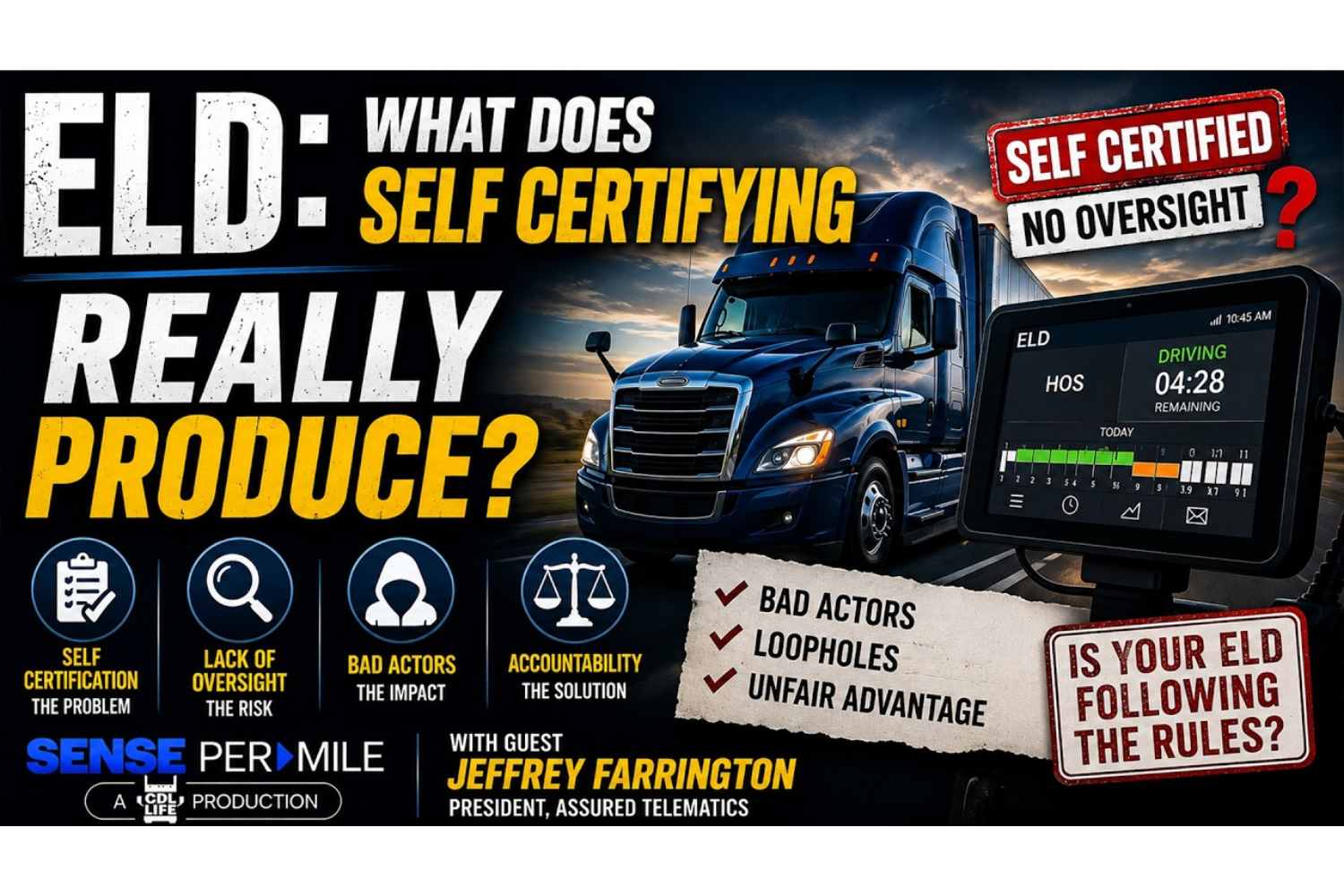 ELD: What does self certifying really produce?