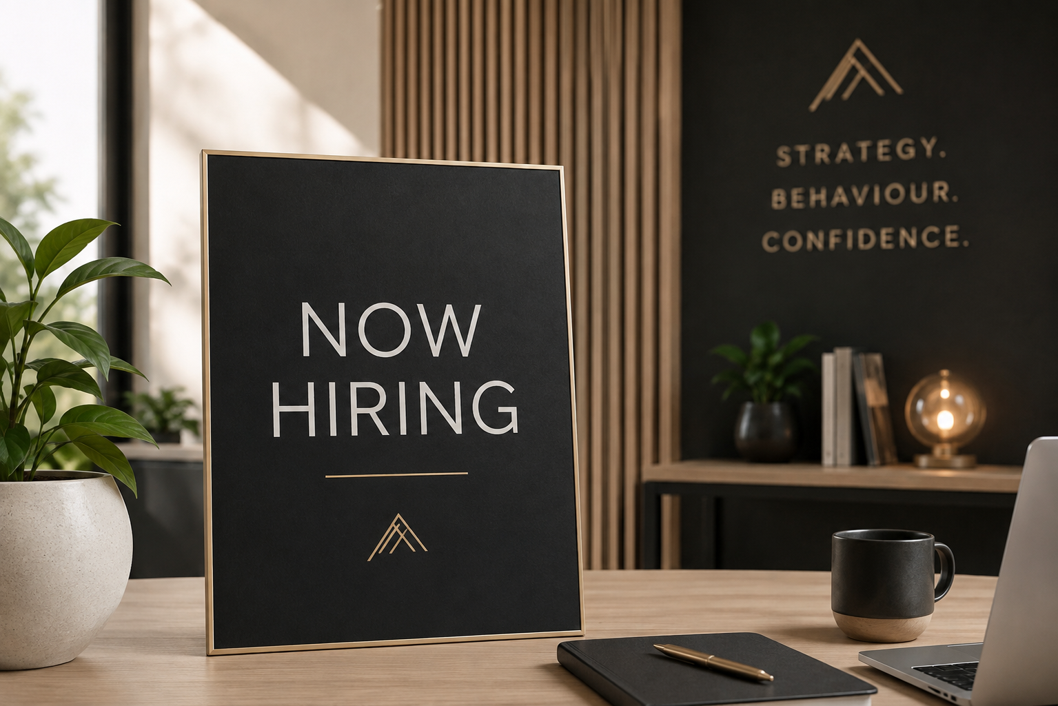 there is a now hiring sign
