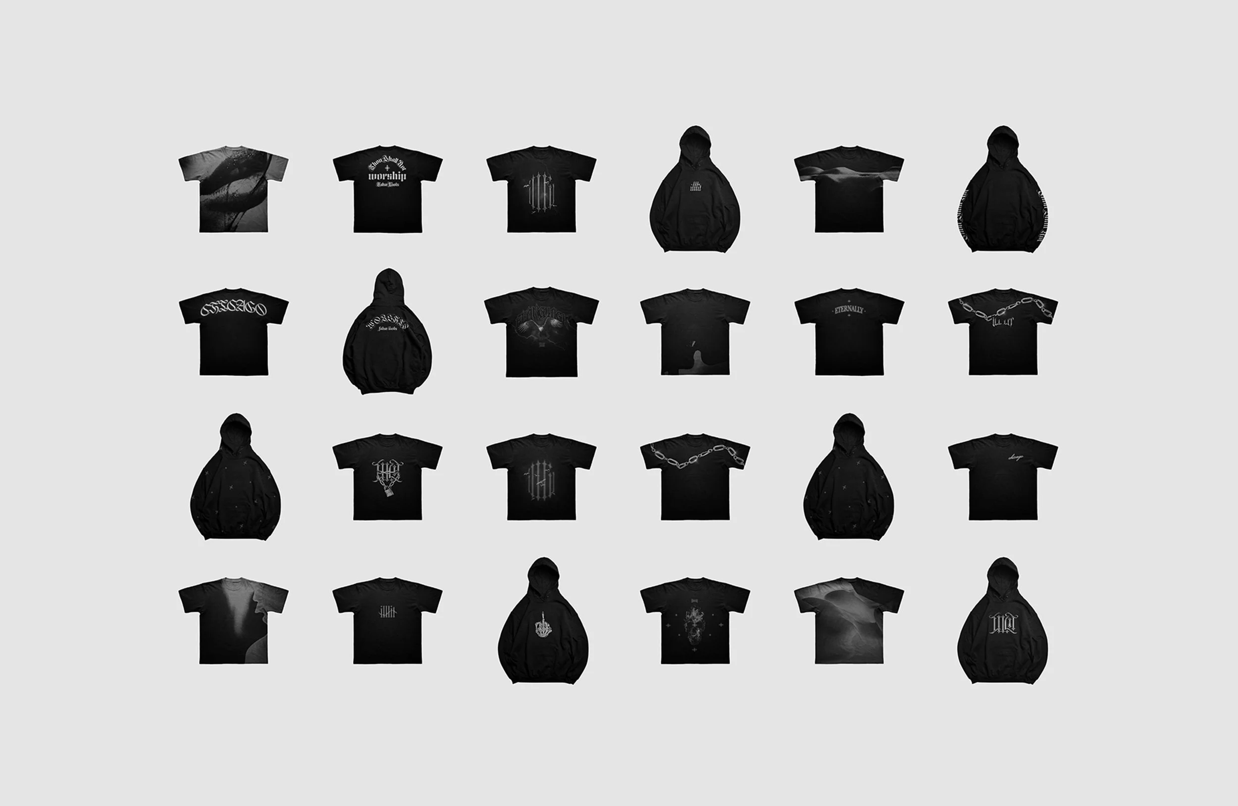 grunge blackletter graphic design for small and local apparel business and company