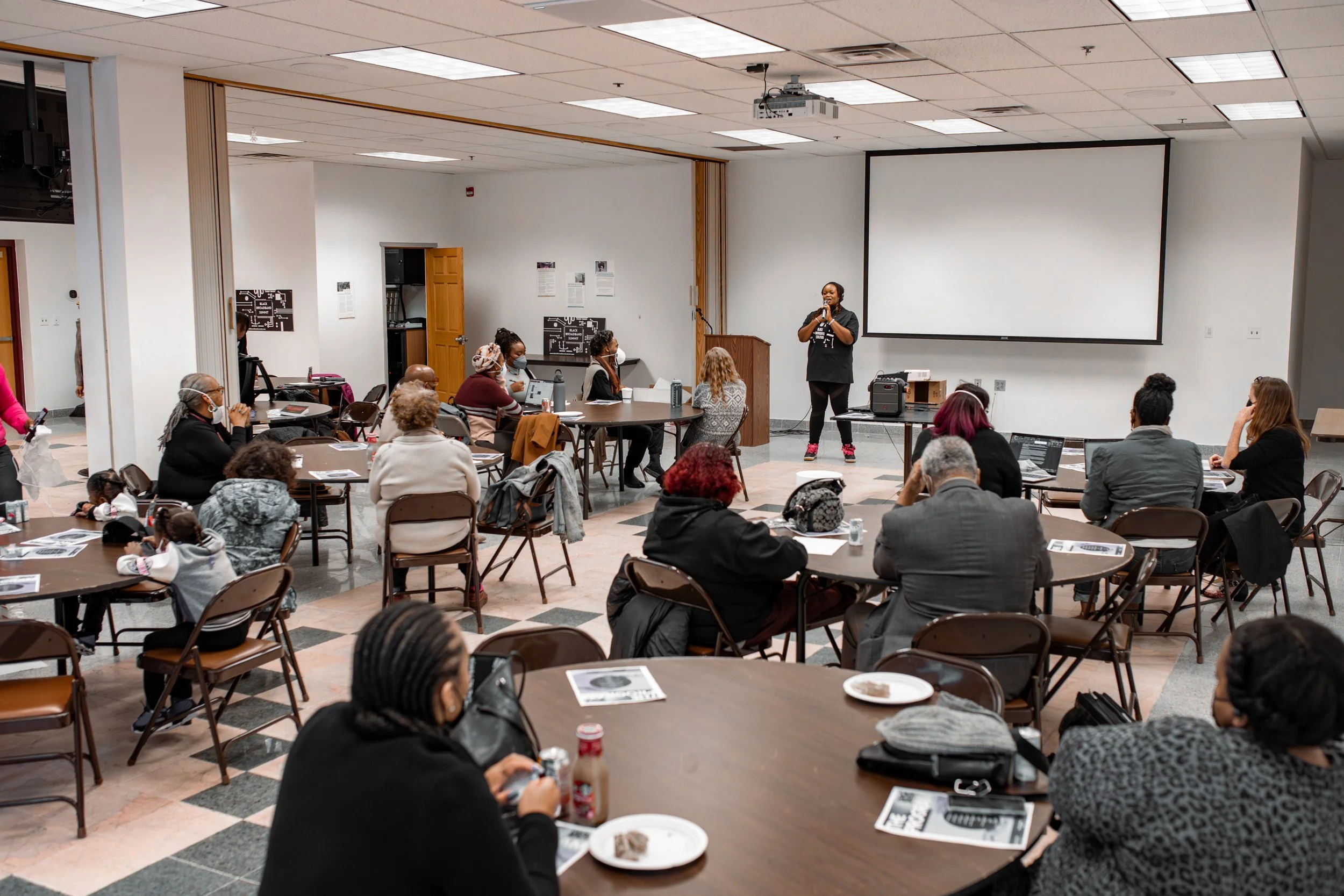 Ini speaking in the Black Broadband Summit meeting