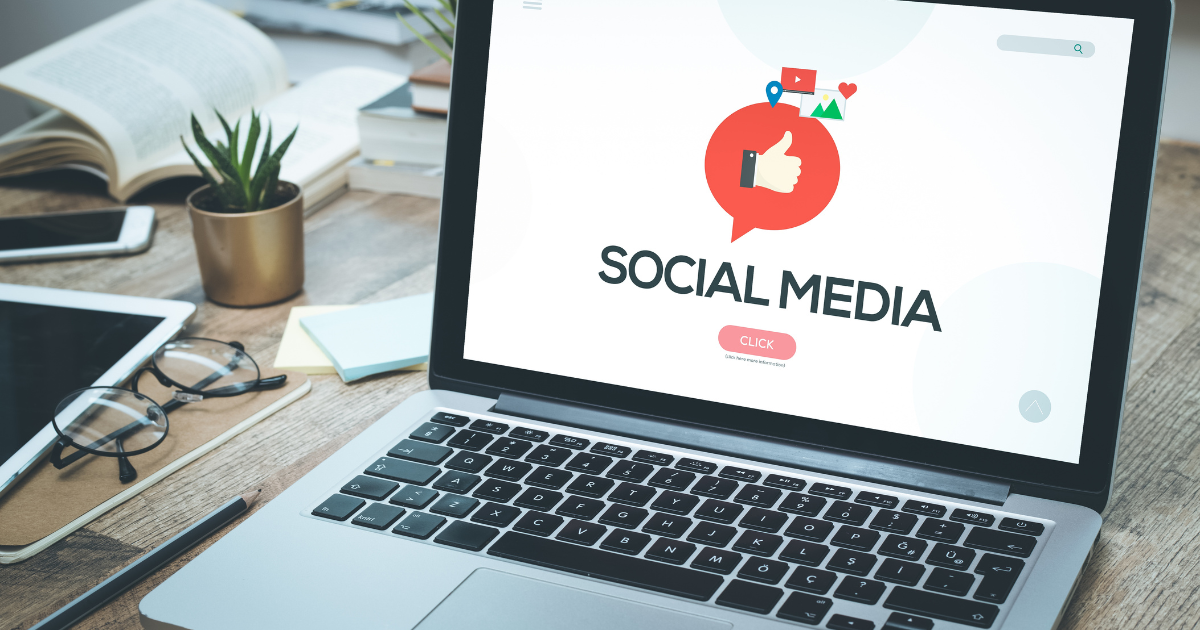Social Media 101 on a laptop