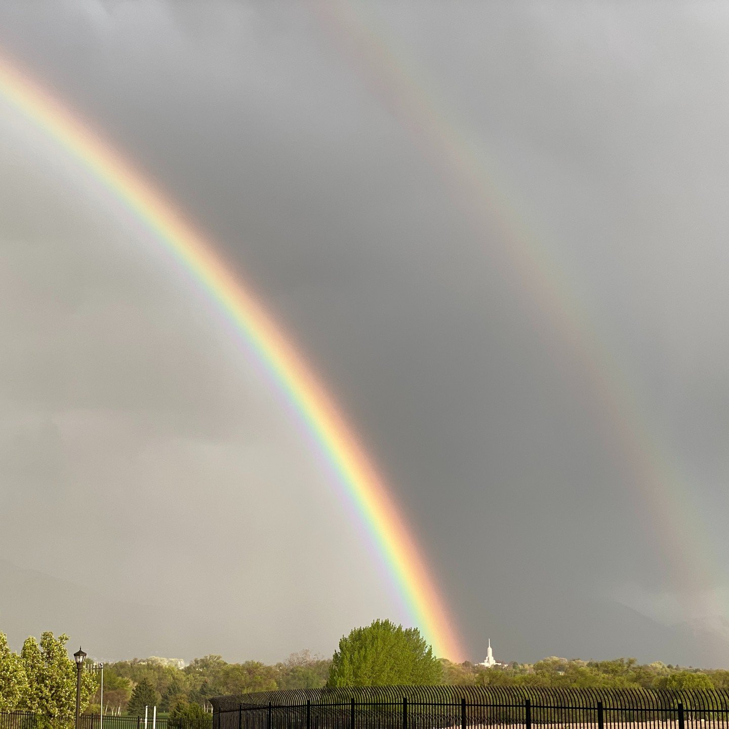 Always beautiful to see a rainbow...
but this was the first time we saw a rainbow touching down on the temple &ndash;&nbsp;it was awesome to behold!

&quot;Jesus Christ then declared that He had accepted the temple as His house and made this stunning