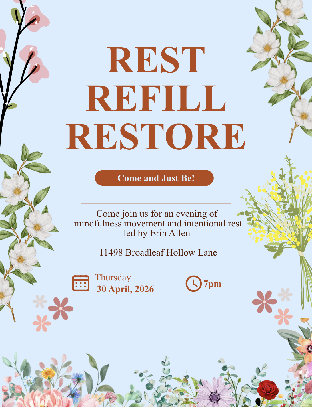 Rest, Refill, Restore