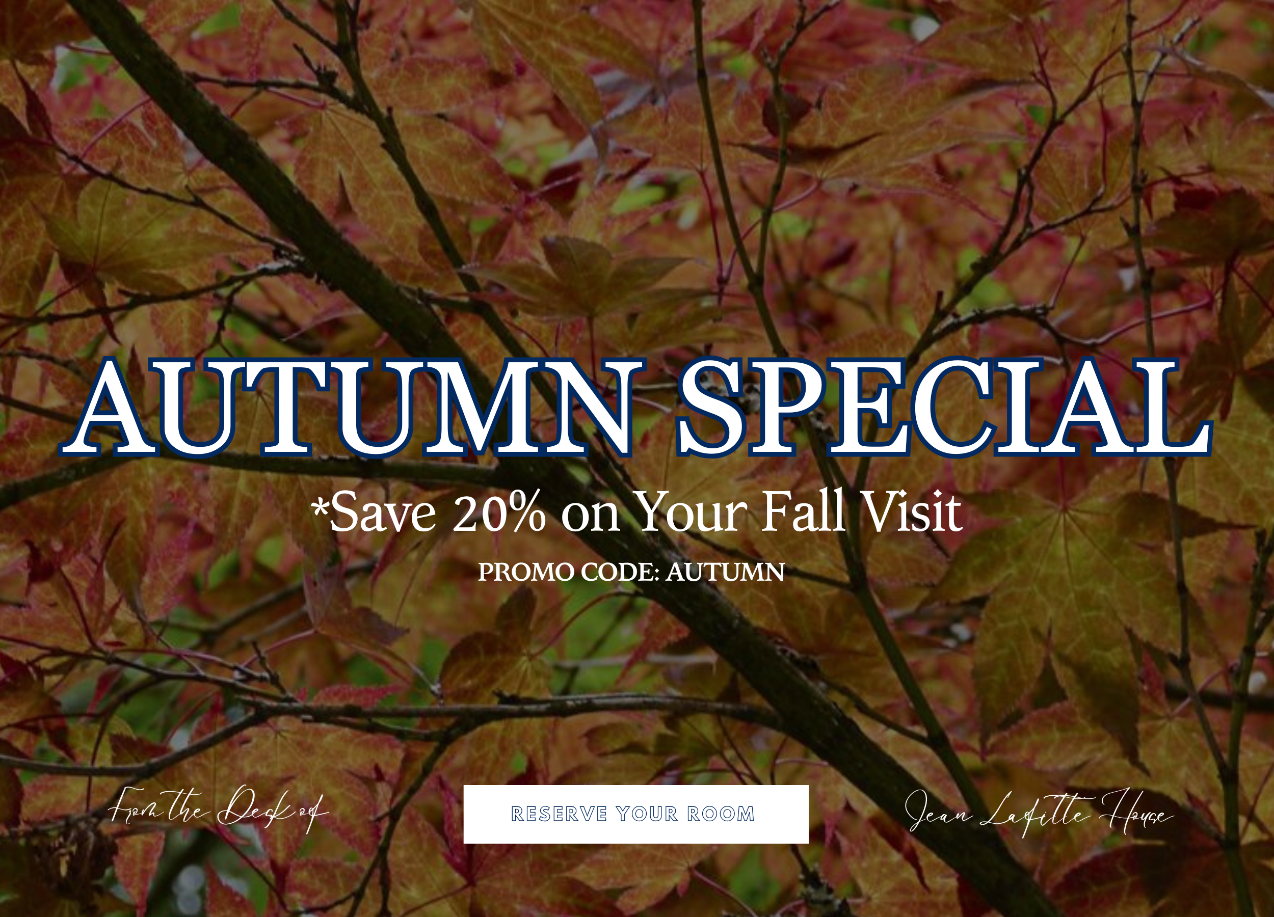 20% off your stay at our boutique hotel in new orleans on the edge of the french quarter.