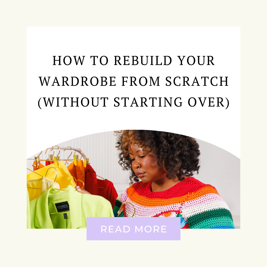 Personal stylist picks out clothing for clients for color analysis, body type, and style identity.