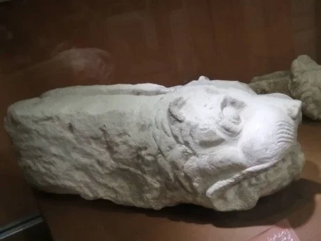 Gargoyle 

Ai Khanum 

3rd - 2nd Century BCE Kabul, Afghanistan 

This gargoyle is in the shape of a lion's head. Many spouts in different shapes and sizes are found from a fountain that provides fresh water for the inhabitants of Ai Khanum. 