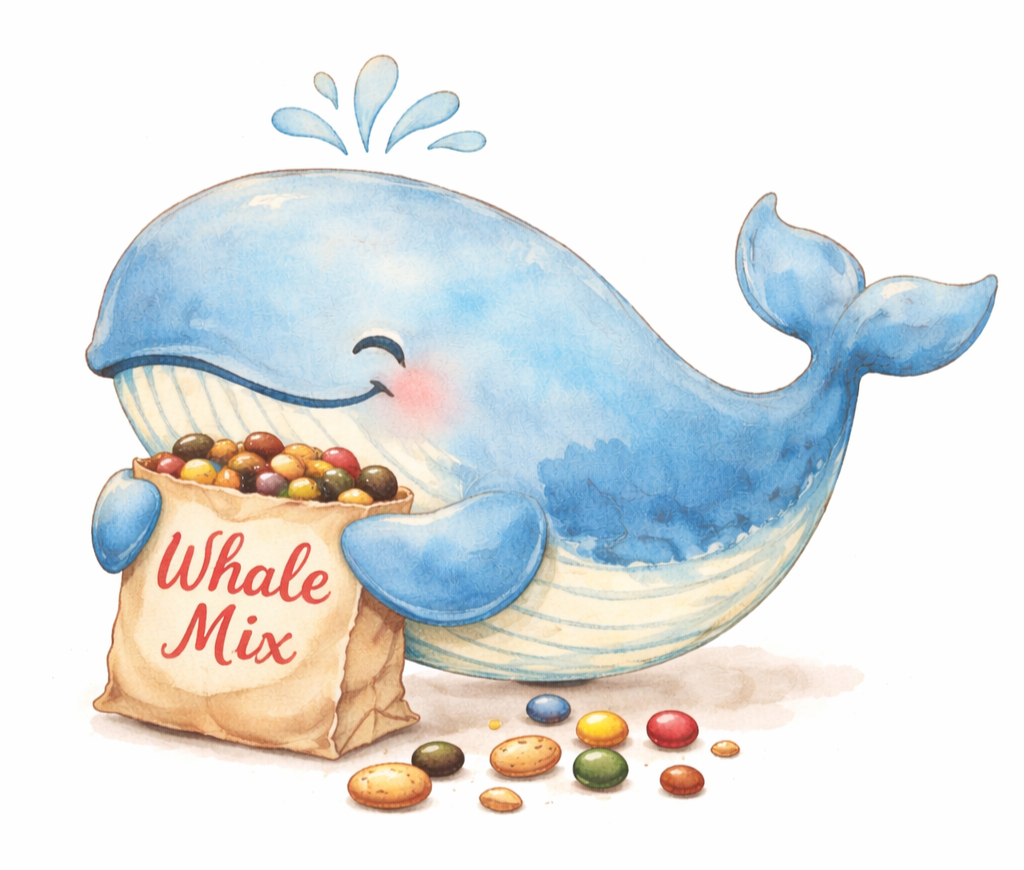 Whale Mix Nantucket- whale with whale mix bag.png