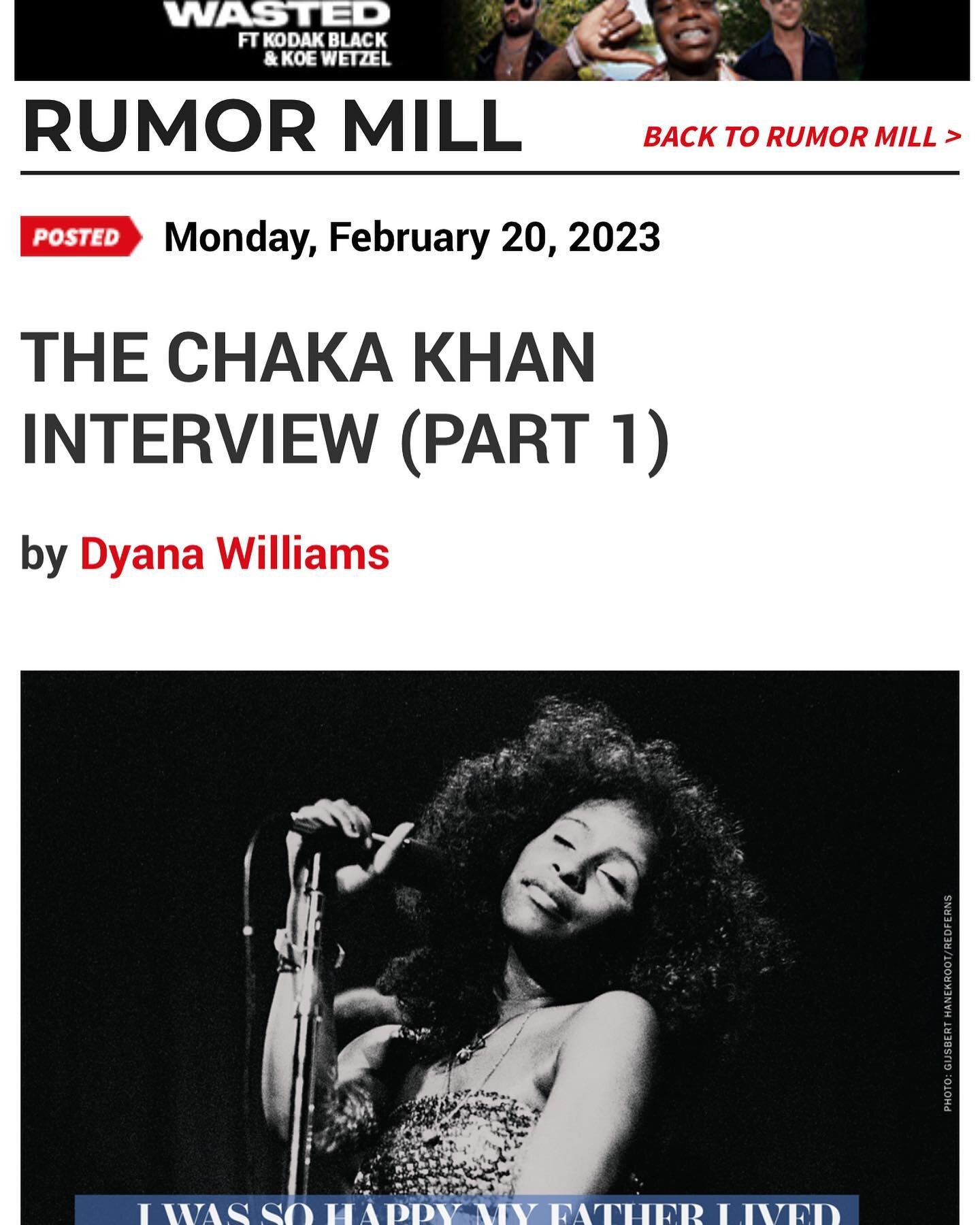 Y&rsquo;all better come over here and get some of this #BlackHistory as my FG (fairy godmother) @dyanawilliams celebrates her 50 years in radio by sitting down and speaking with her sister in soul @chakakhan who ALSO is celebrating 50 years of sangin