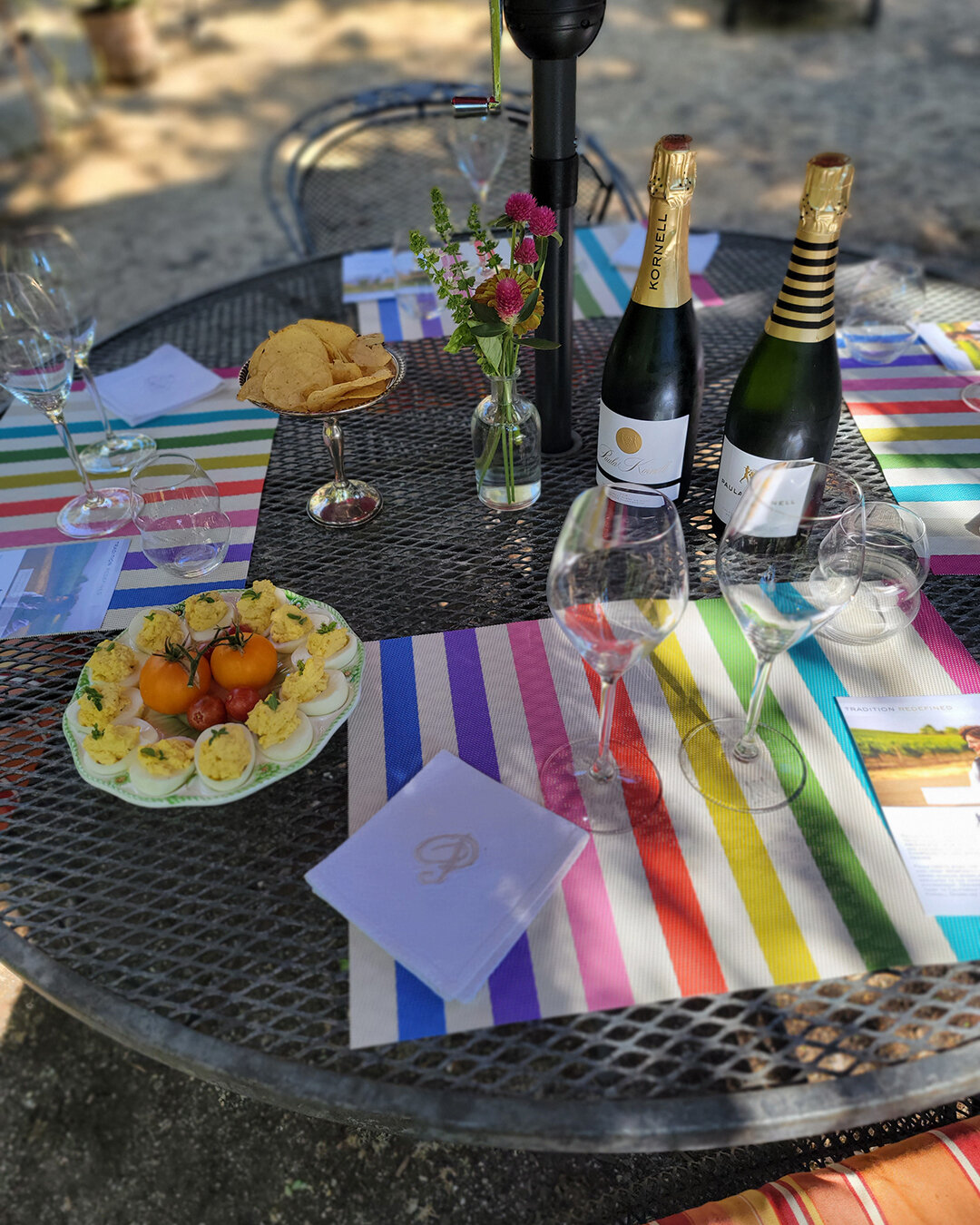 Join me and the creatures of Chateau Drool for a delightful and educational backyard tasting of my bubbles, a chance to taste both my California Brut and Napa Valley Blanc de Noirs under the redwoods. 

#winetasting #wine #winelover #winetime #winelo
